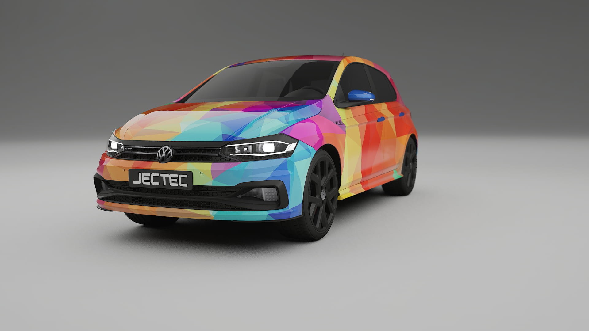 VW Polo GTI VI VECTOR VIBE – Ontworpen Wrap PPF Kit van Printbaar Polyurethaanfolie