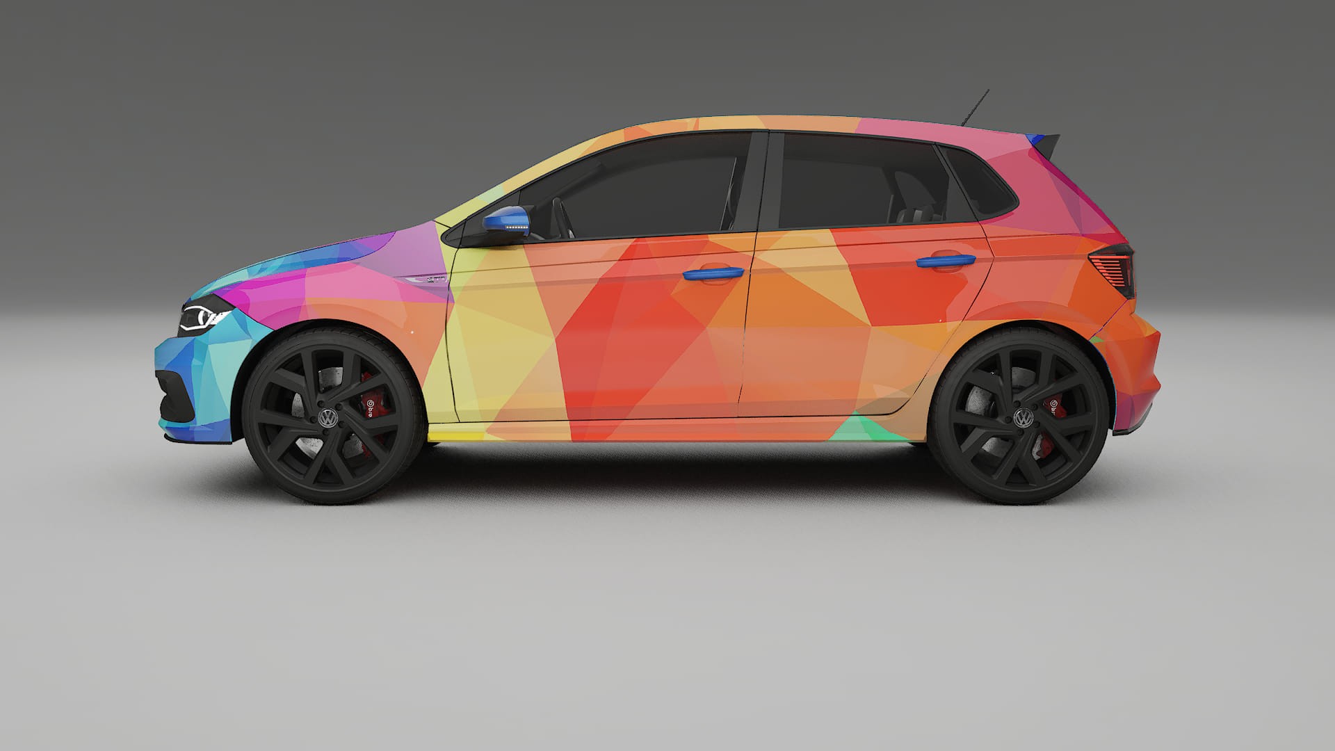 VW Polo GTI VI VECTOR VIBE – Ontworpen Wrap PPF Kit van Printbaar Polyurethaanfolie