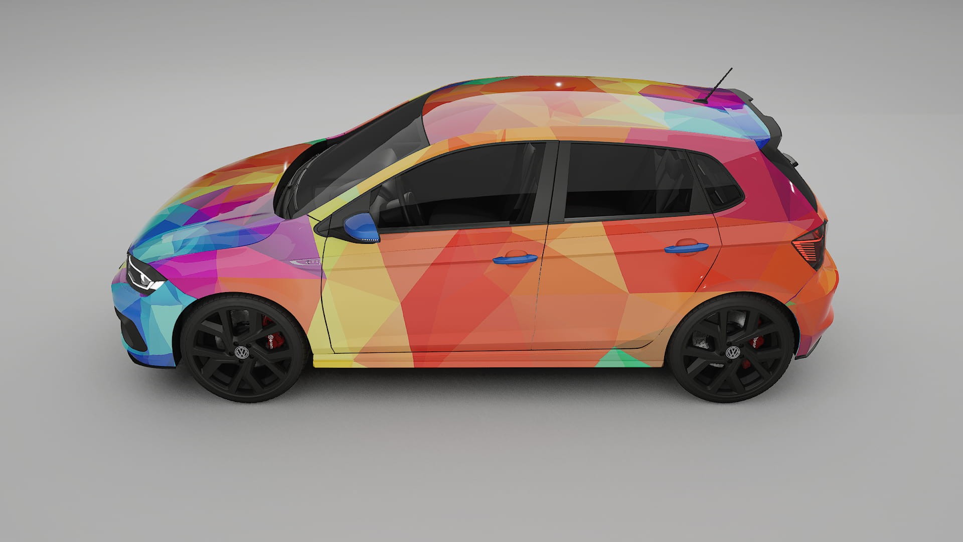 VW Polo GTI VI VECTOR VIBE – Ontworpen Wrap PPF Kit van Printbaar Polyurethaanfolie