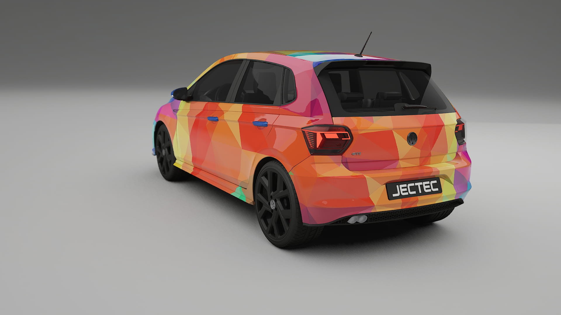 VW Polo GTI VI VECTOR VIBE – Ontworpen Wrap PPF Kit van Printbaar Polyurethaanfolie