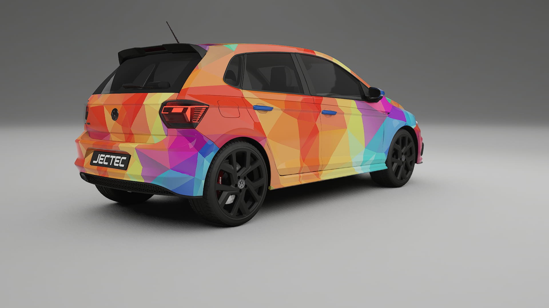 VW Polo GTI VI VECTOR VIBE – Ontworpen Wrap PPF Kit van Printbaar Polyurethaanfolie