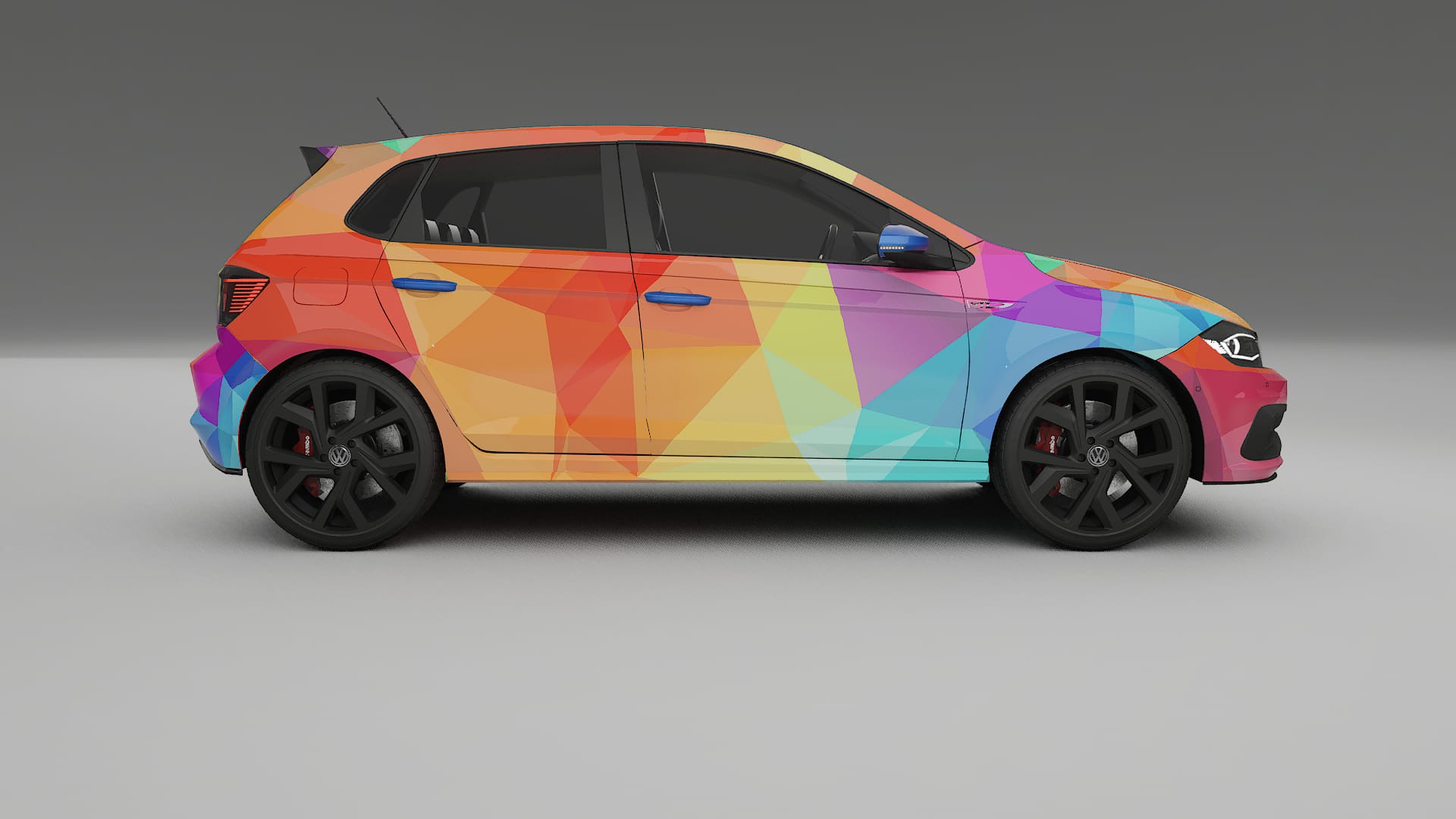 VW Polo GTI VI VECTOR VIBE – Ontworpen Wrap PPF Kit van Printbaar Polyurethaanfolie