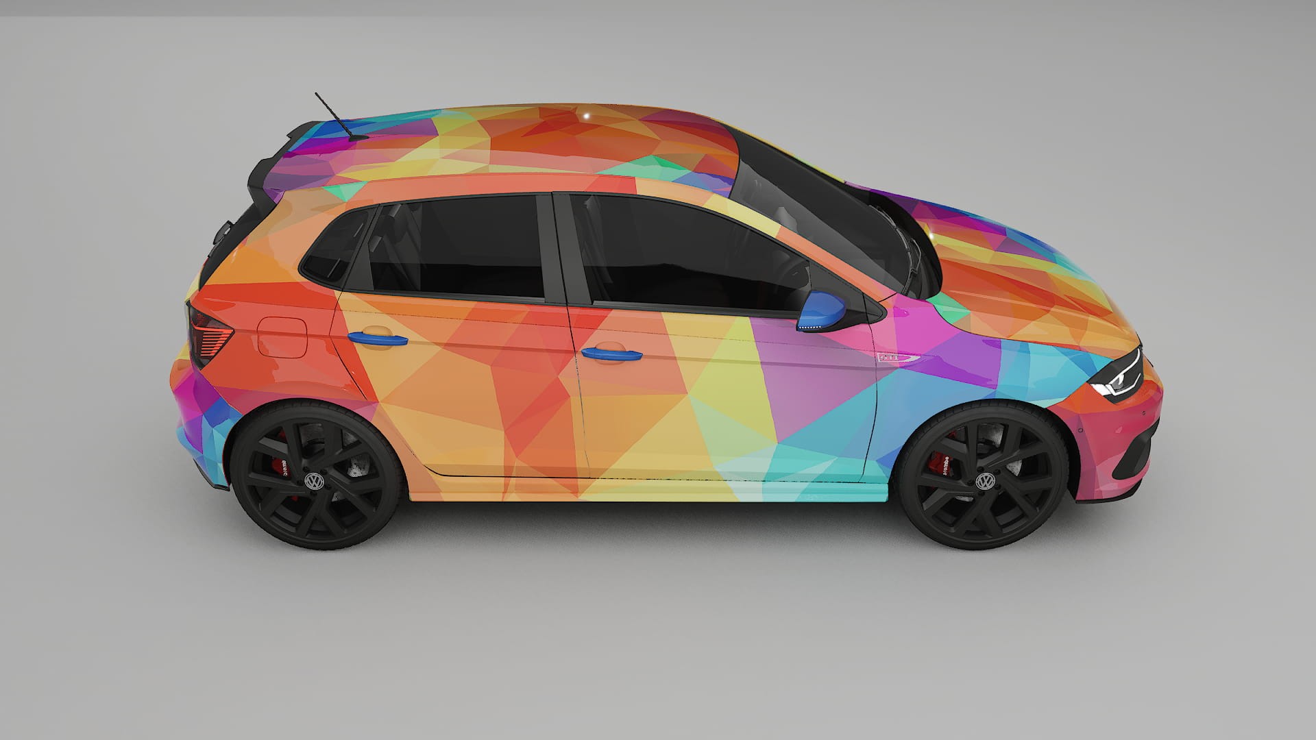 VW Polo GTI VI VECTOR VIBE – Ontworpen Wrap PPF Kit van Printbaar Polyurethaanfolie