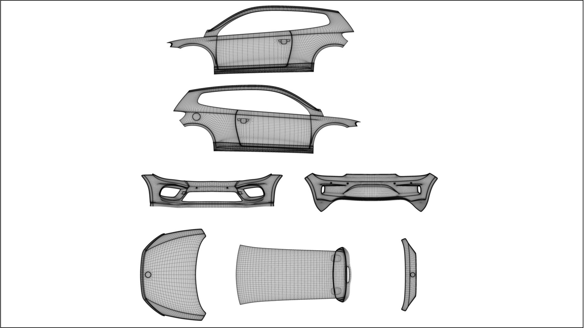 VW Scirocco R III VECTOR VIBE – Ontworpen Wrap PPF Kit van Printbaar Polyurethaanfolie