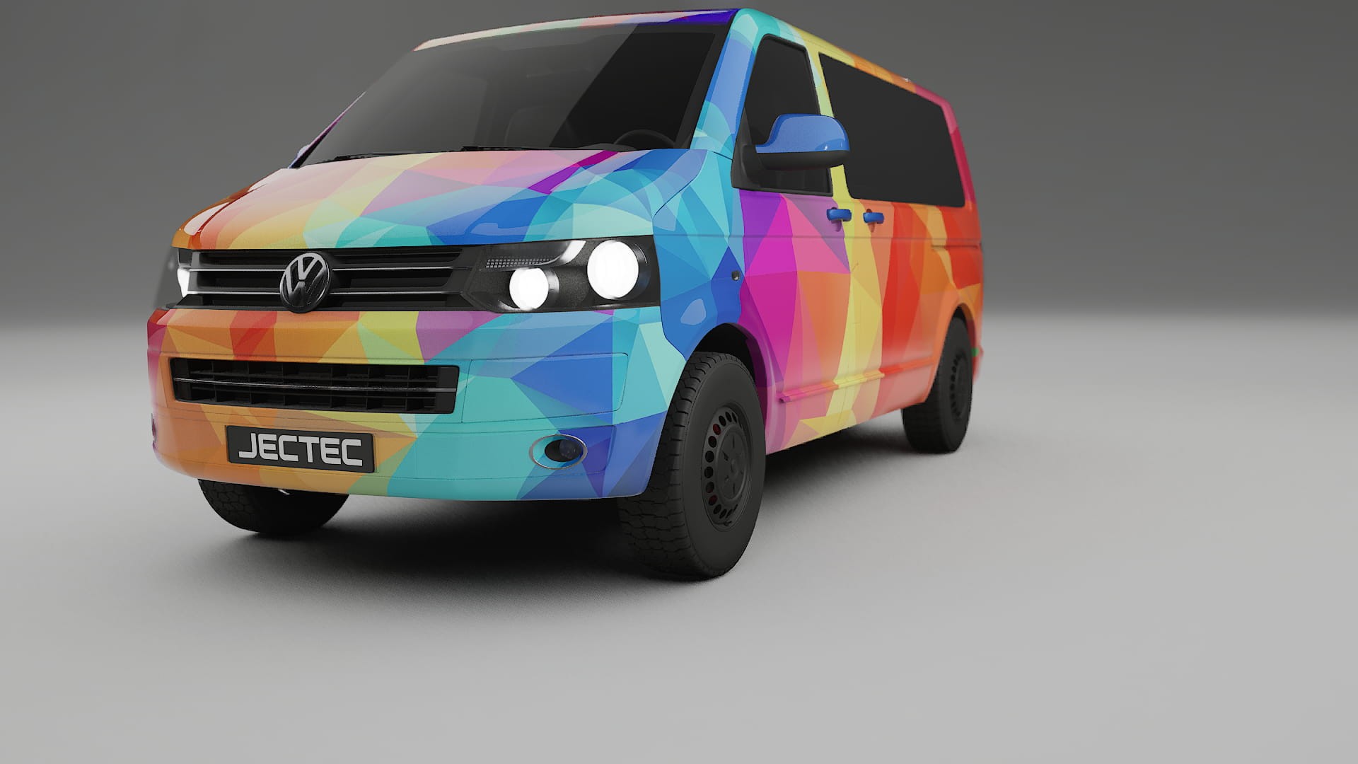 VW Transporter T5 Caravelle VECTOR VIBE – Ontworpen Wrap PPF Kit van Printbaar Polyurethaanfolie