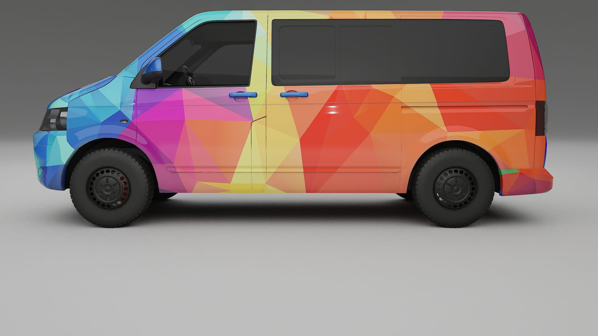 VW Transporter T5 Caravelle VECTOR VIBE – Ontworpen Wrap PPF Kit van Printbaar Polyurethaanfolie