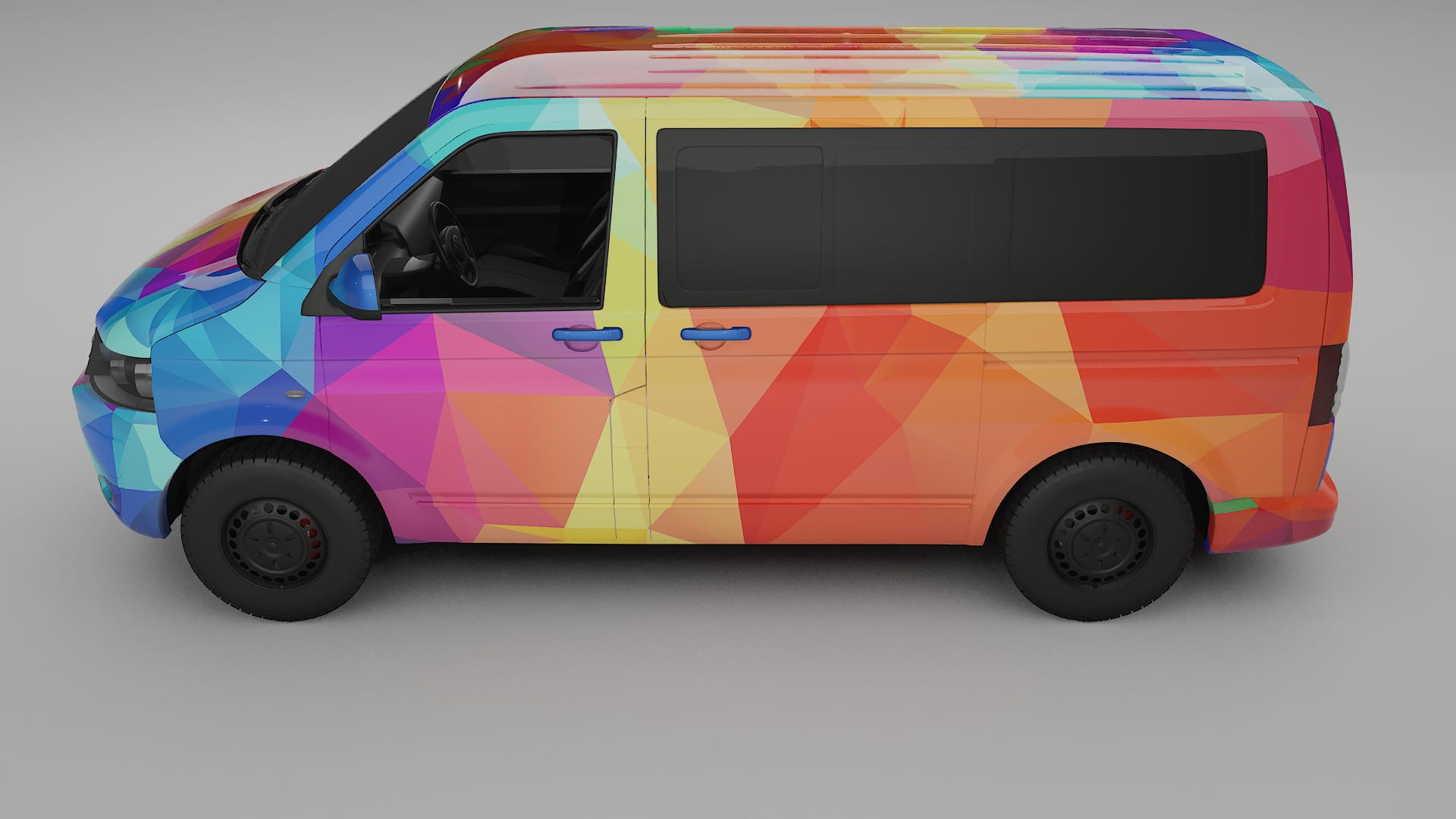 VW Transporter T5 Caravelle VECTOR VIBE – Ontworpen Wrap PPF Kit van Printbaar Polyurethaanfolie