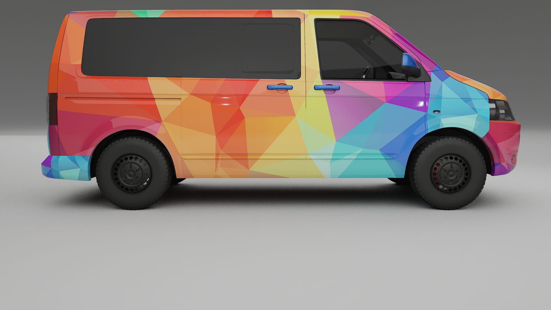 VW Transporter T5 Caravelle VECTOR VIBE – Ontworpen Wrap PPF Kit van Printbaar Polyurethaanfolie