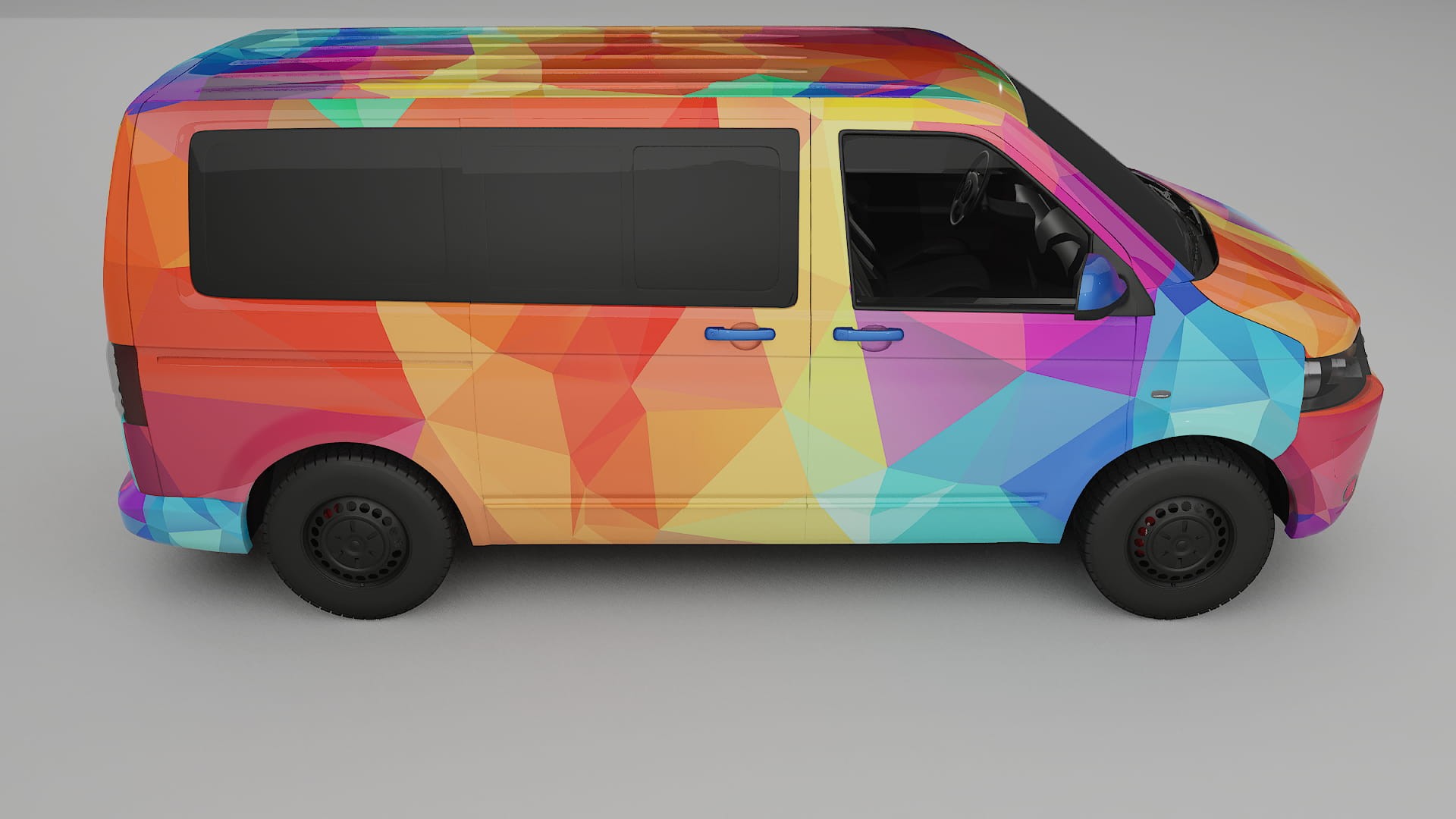 VW Transporter T5 Caravelle VECTOR VIBE – Ontworpen Wrap PPF Kit van Printbaar Polyurethaanfolie