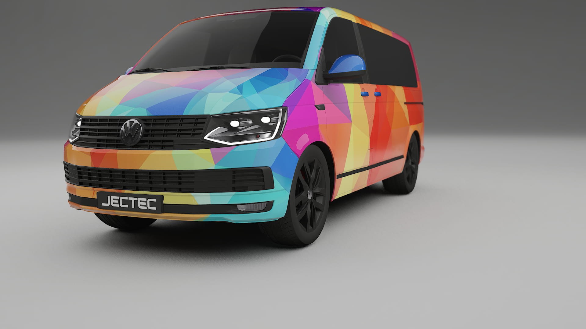VW Transporter T6 Multivan VECTOR VIBE – Ontworpen Wrap PPF Kit van Printbaar Polyurethaanfolie