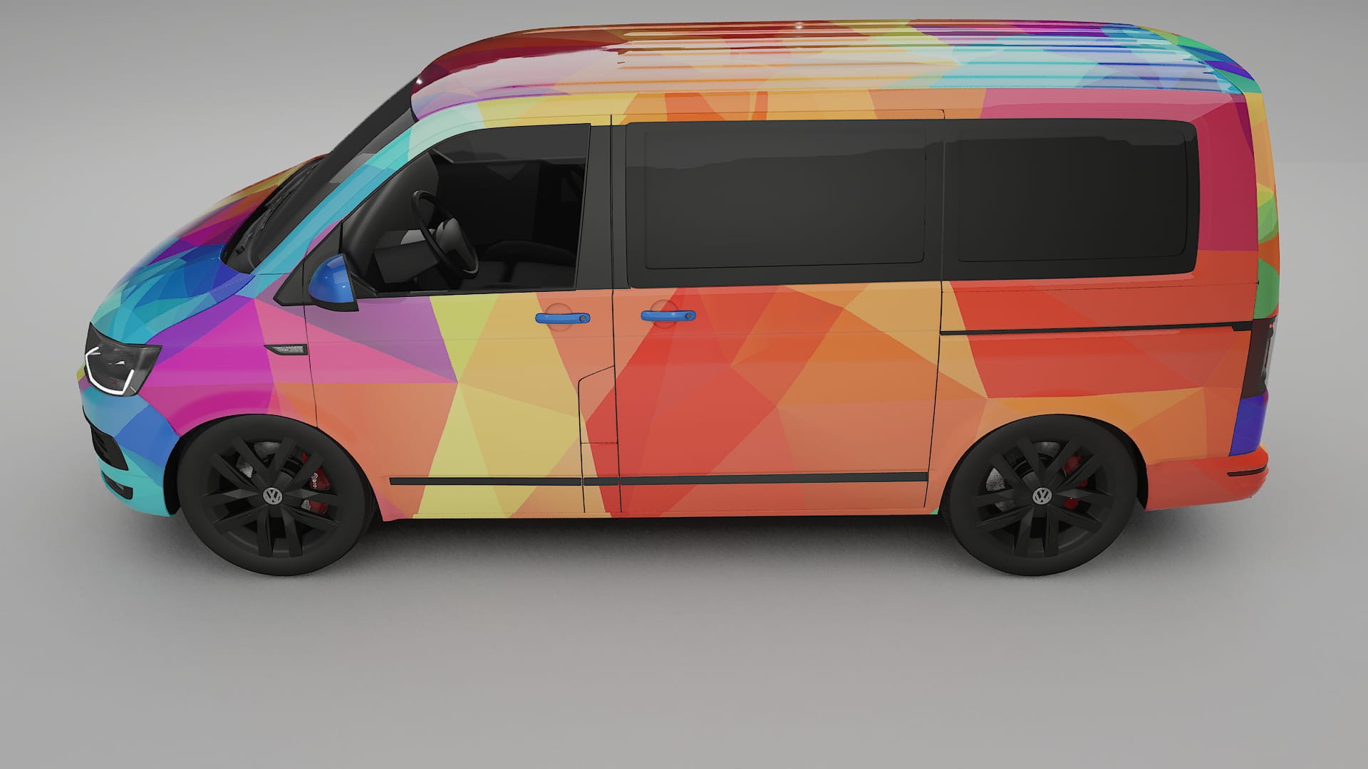 VW Transporter T6 Multivan VECTOR VIBE – Ontworpen Wrap PPF Kit van Printbaar Polyurethaanfolie