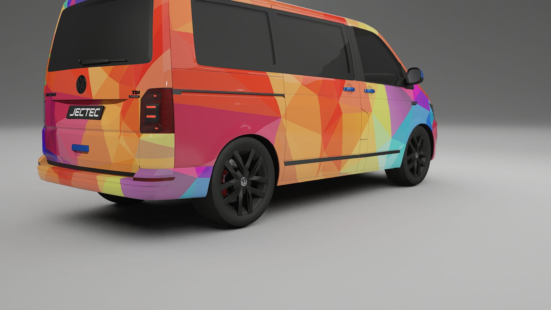 VW Transporter T6 Multivan VECTOR VIBE – Ontworpen Wrap PPF Kit van Printbaar Polyurethaanfolie