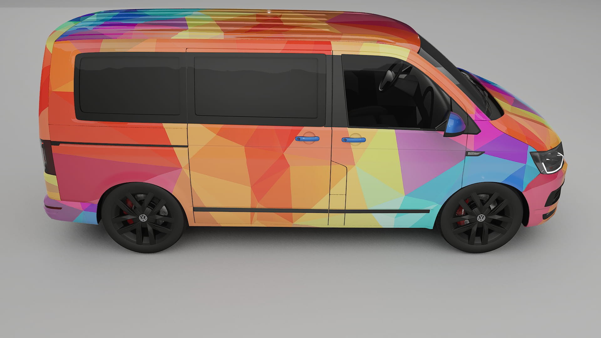 VW Transporter T6 Multivan VECTOR VIBE – Ontworpen Wrap PPF Kit van Printbaar Polyurethaanfolie
