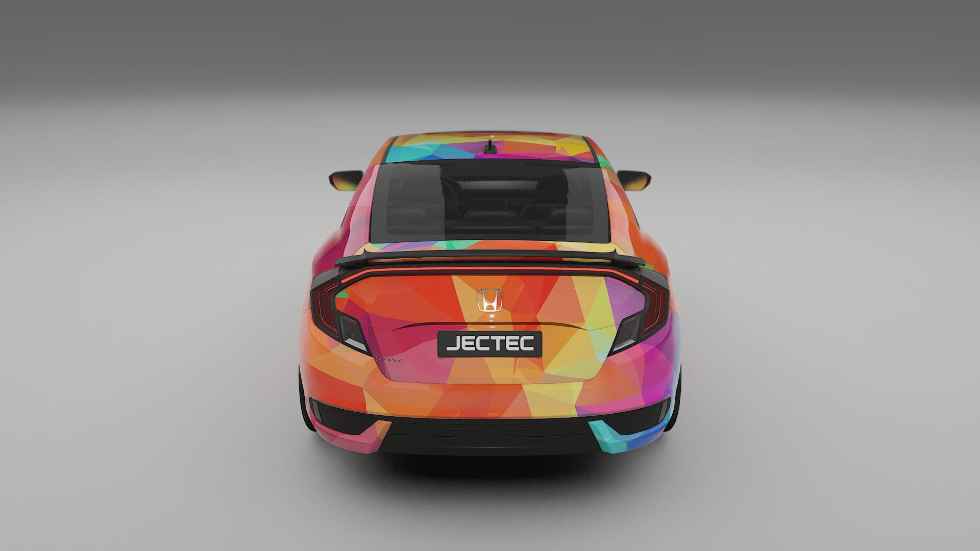 Honda Civic coupe prefacelift pre-LCI VECTOR VIBE – Ontworpen Wrap PPF Kit van Printbaar Polyurethaanfolie