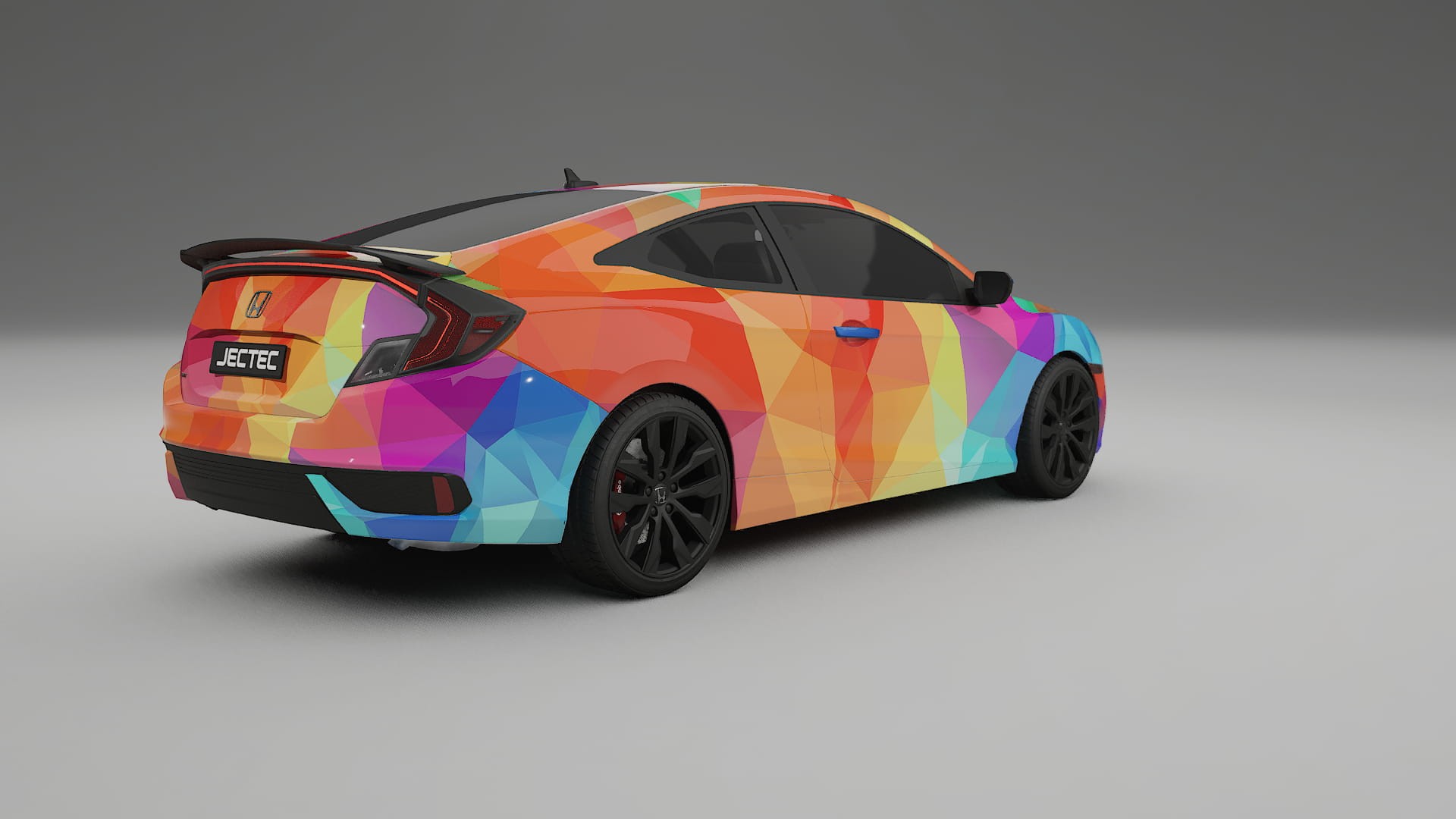 Honda Civic coupe prefacelift pre-LCI VECTOR VIBE – Ontworpen Wrap PPF Kit van Printbaar Polyurethaanfolie