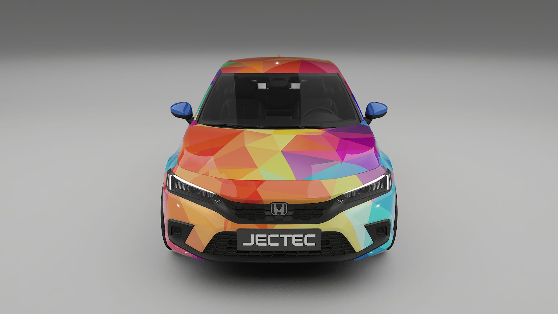 Honda Civic hatchback VECTOR VIBE – Ontworpen Wrap PPF Kit van Printbaar Polyurethaanfolie