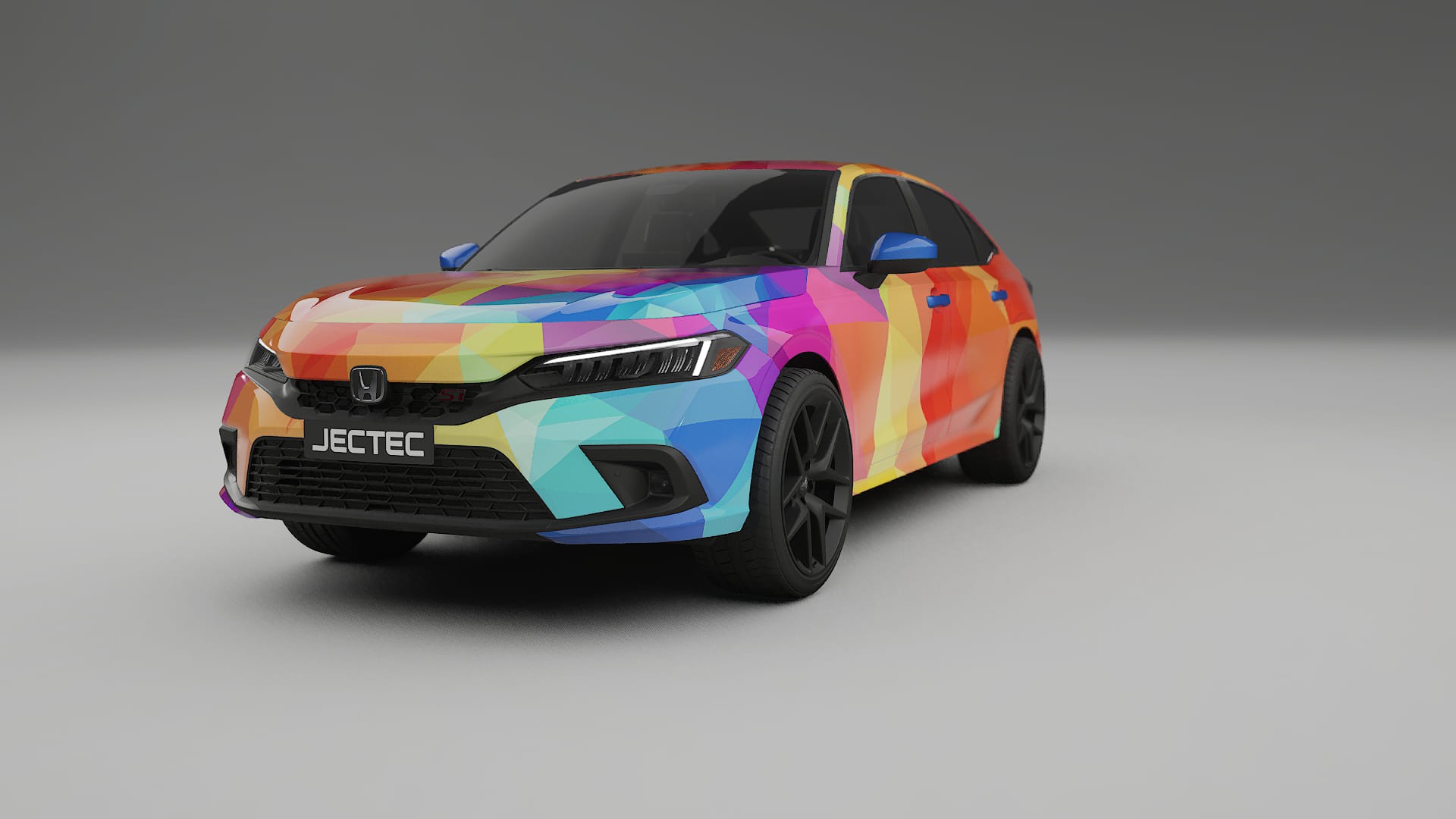 Honda Civic Si VECTOR VIBE – Ontworpen Wrap PPF Kit van Printbaar Polyurethaanfolie