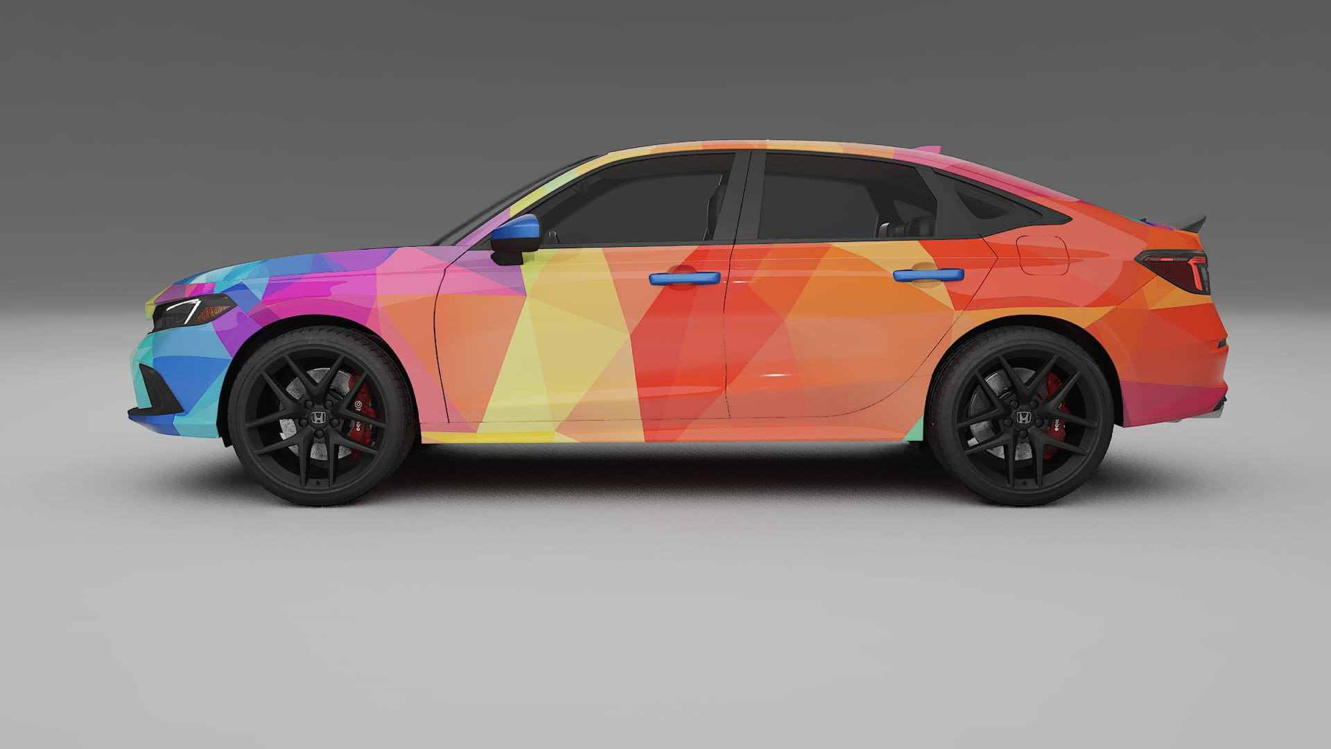 Honda Civic Si VECTOR VIBE – Ontworpen Wrap PPF Kit van Printbaar Polyurethaanfolie