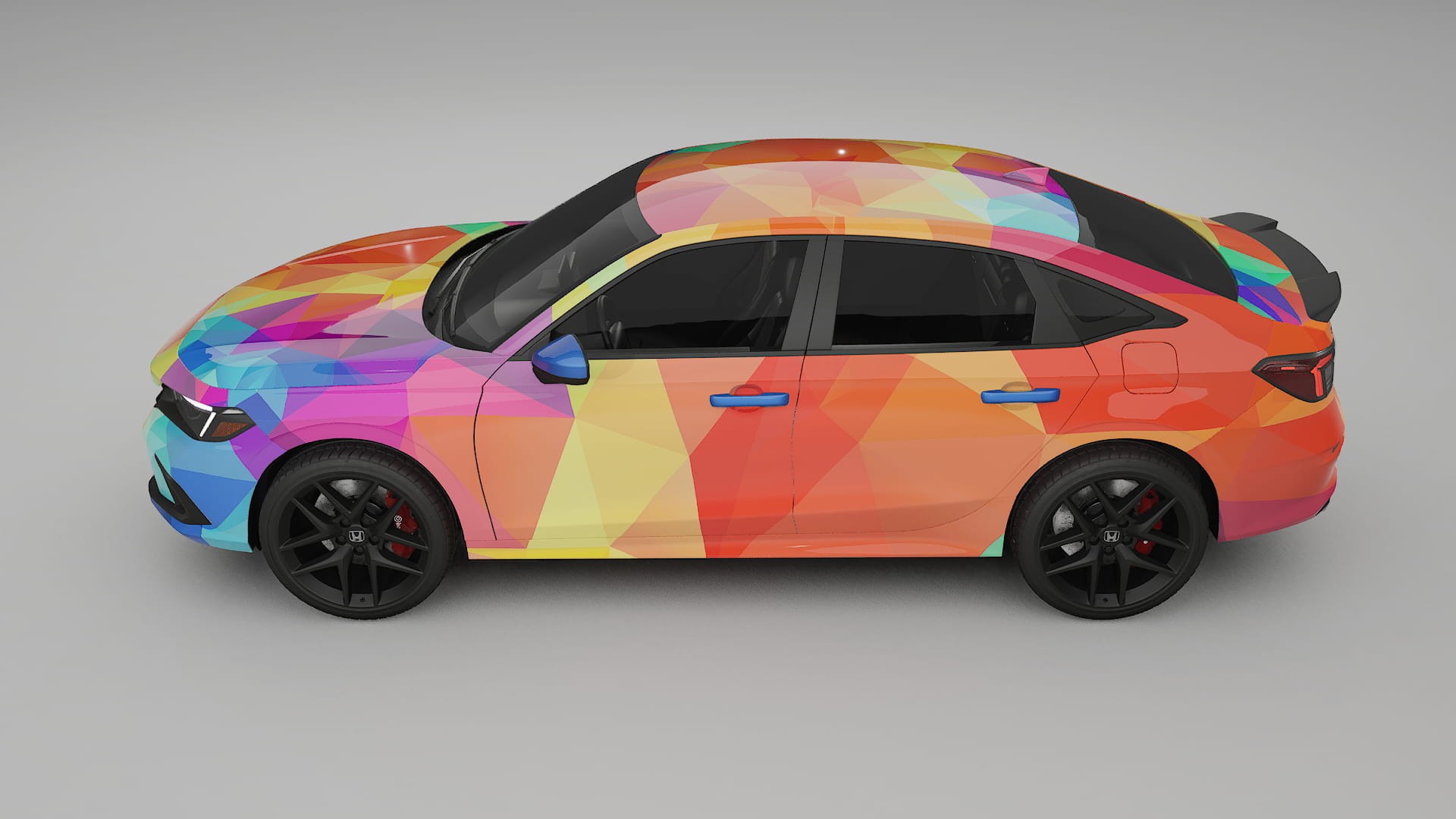 Honda Civic Si VECTOR VIBE – Ontworpen Wrap PPF Kit van Printbaar Polyurethaanfolie