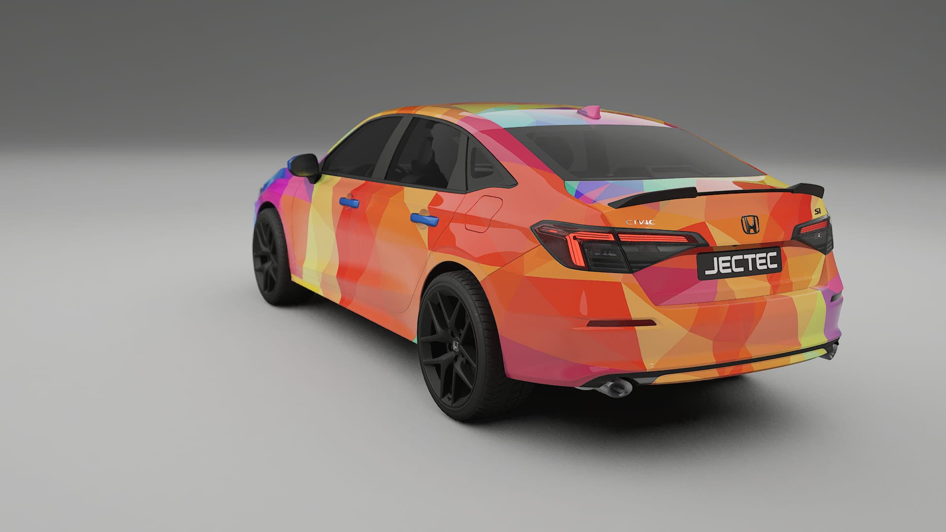 Honda Civic Si VECTOR VIBE – Ontworpen Wrap PPF Kit van Printbaar Polyurethaanfolie