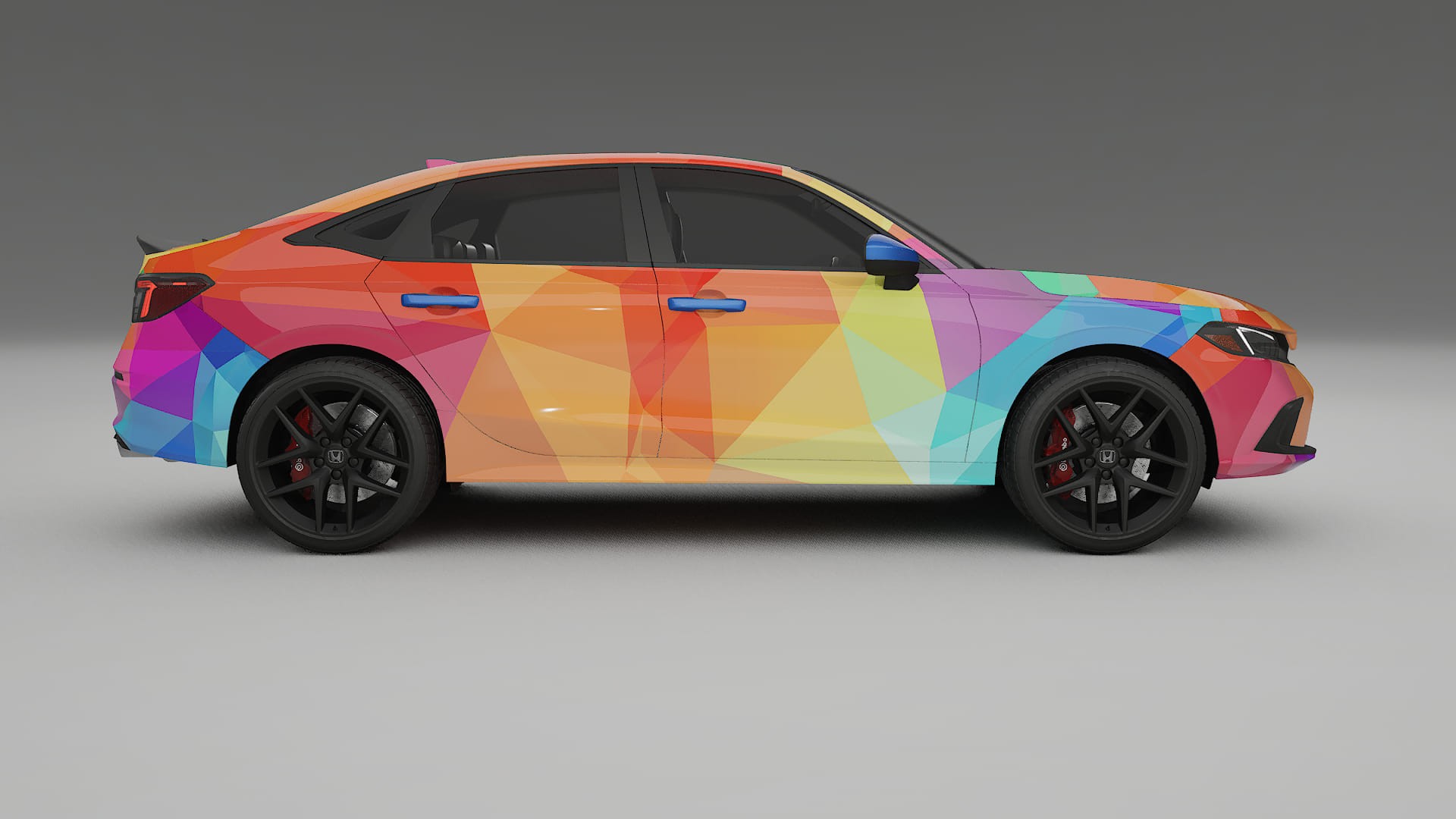 Honda Civic Si VECTOR VIBE – Ontworpen Wrap PPF Kit van Printbaar Polyurethaanfolie