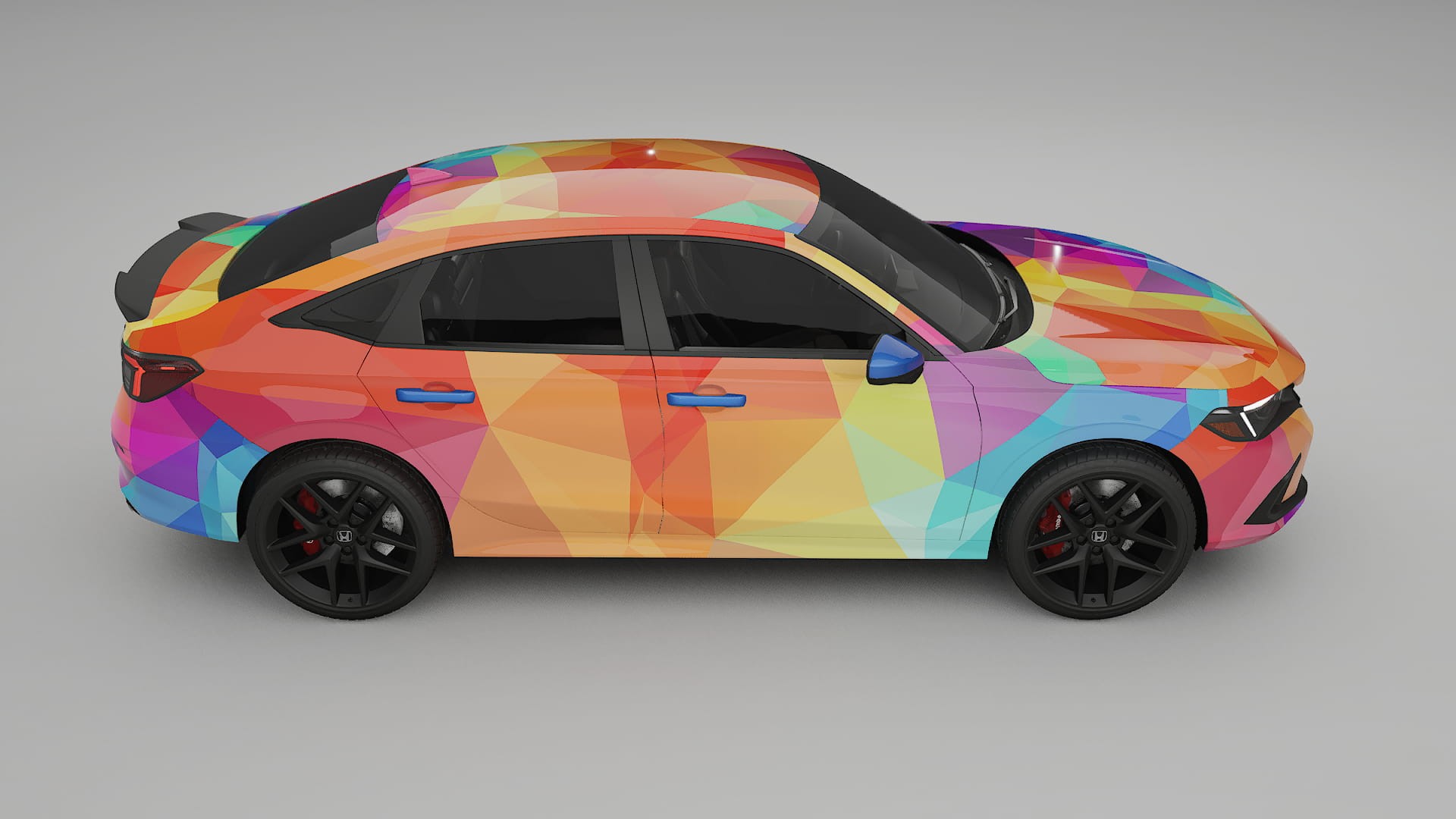 Honda Civic Si VECTOR VIBE – Ontworpen Wrap PPF Kit van Printbaar Polyurethaanfolie