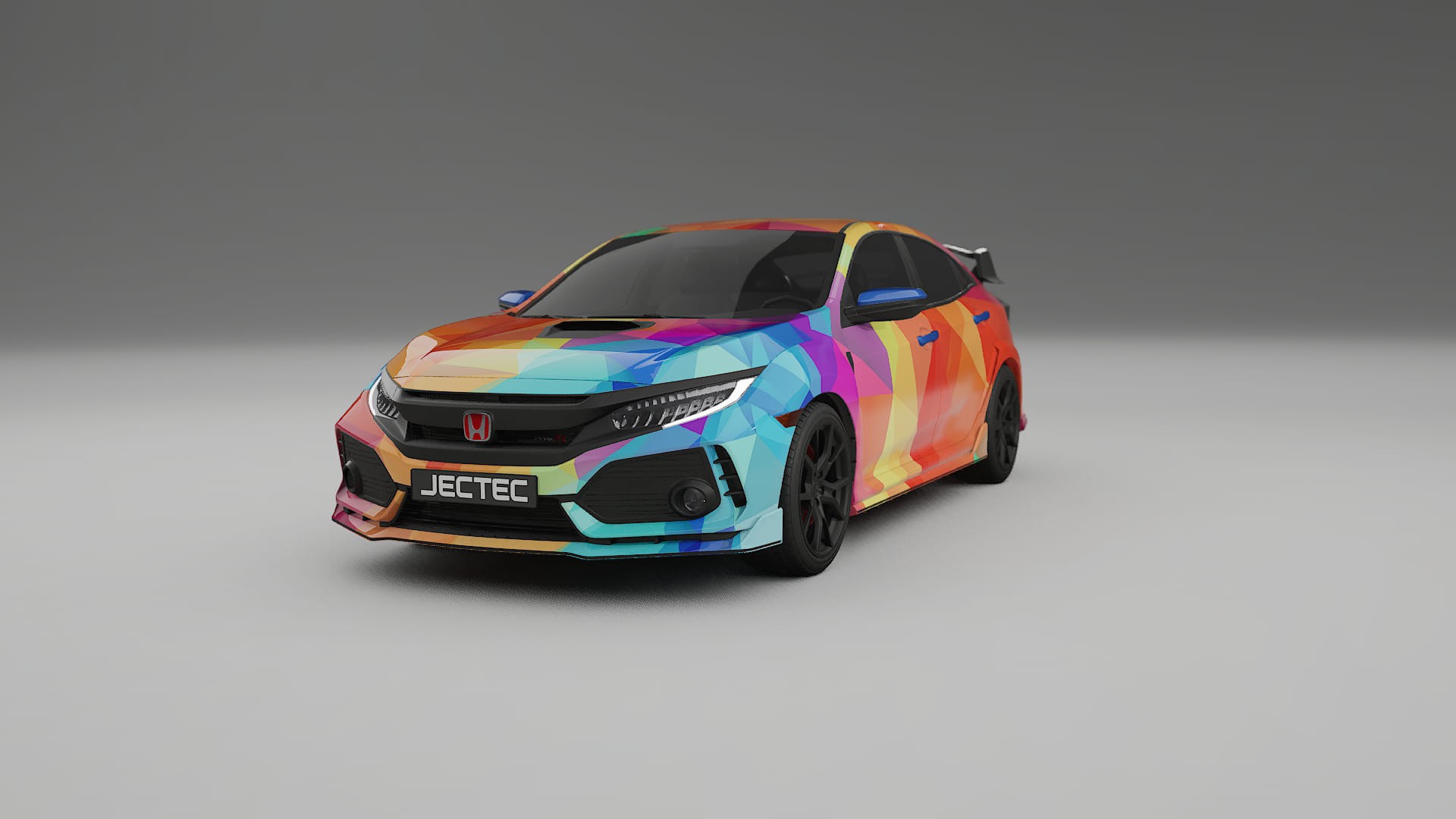 Honda Civic Type-R VECTOR VIBE – Ontworpen Wrap PPF Kit van Printbaar Polyurethaanfolie