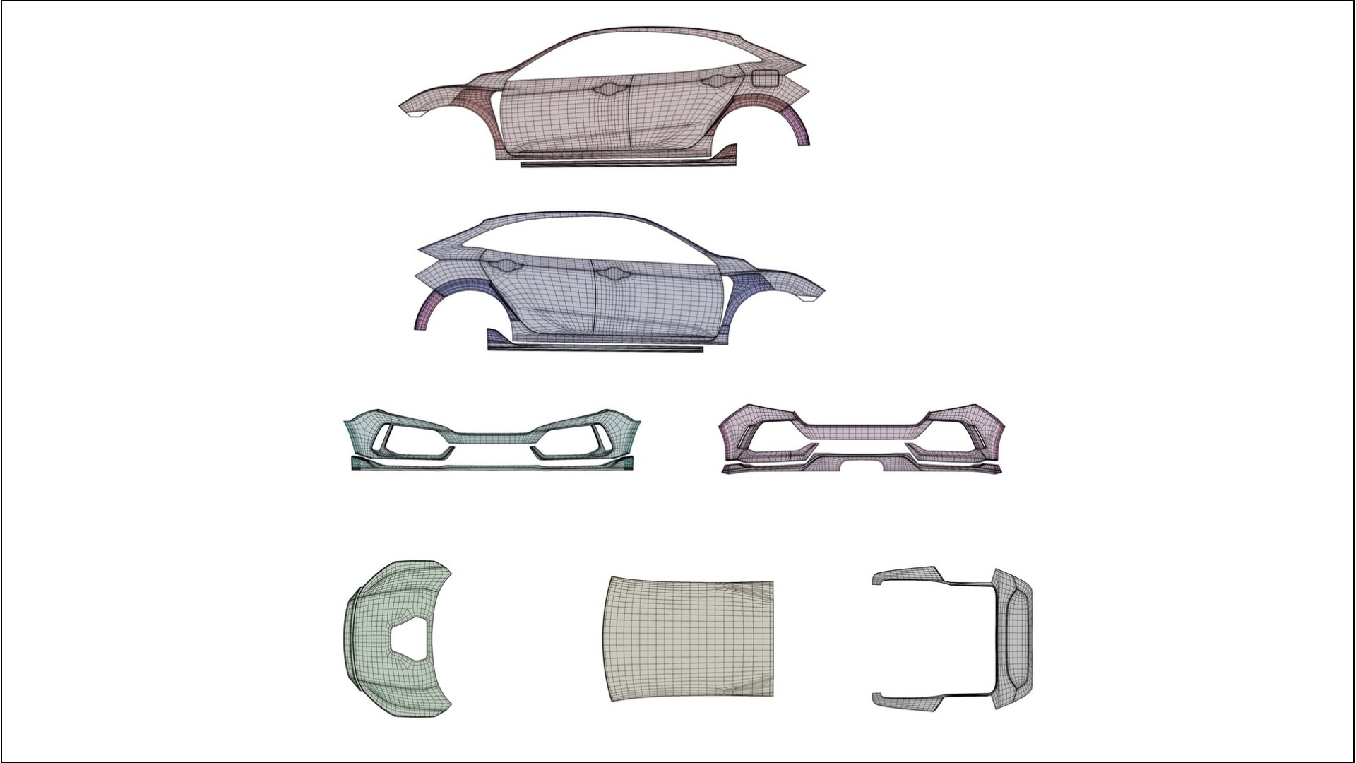 Honda Civic Type-R VECTOR VIBE – Ontworpen Wrap PPF Kit van Printbaar Polyurethaanfolie 2