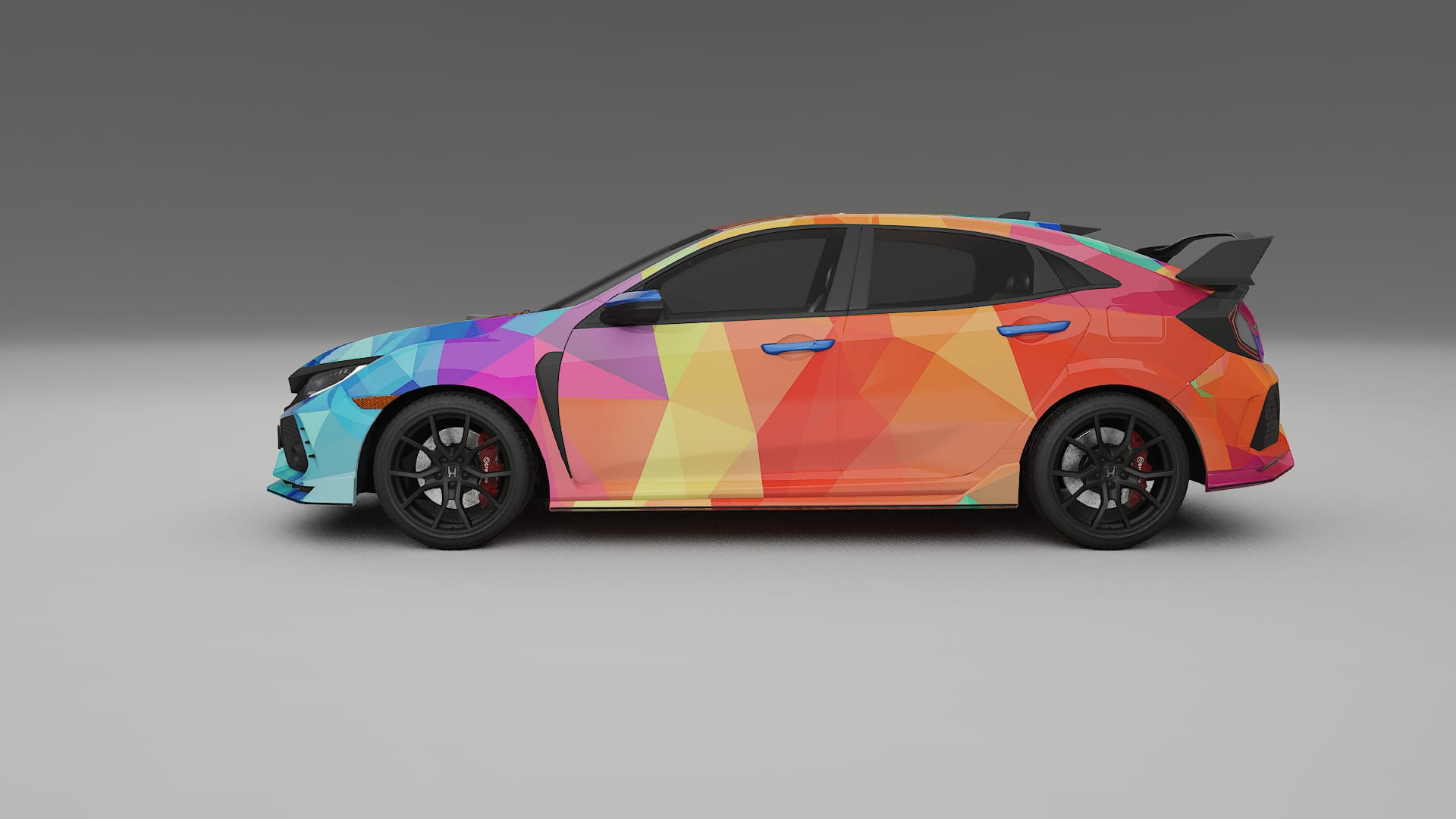 Honda Civic Type-R VECTOR VIBE – Ontworpen Wrap PPF Kit van Printbaar Polyurethaanfolie
