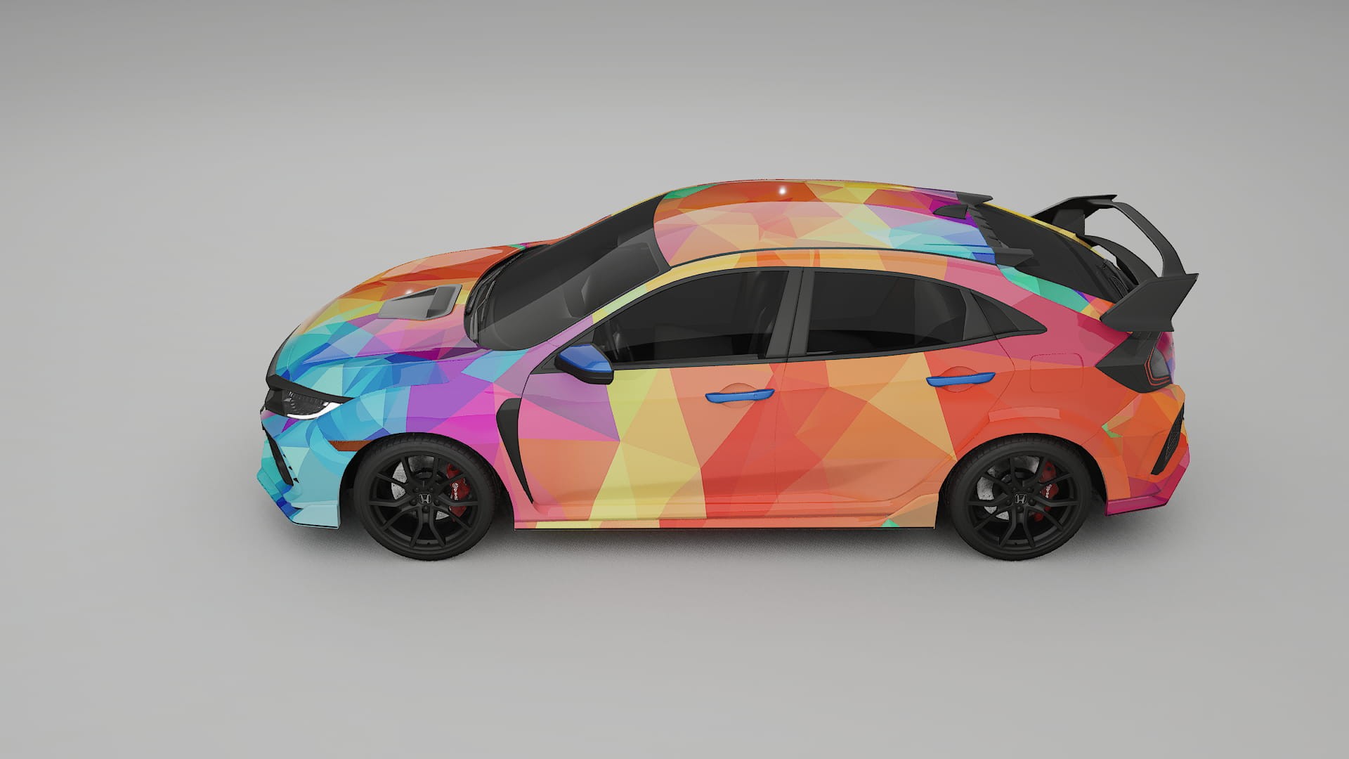 Honda Civic Type-R VECTOR VIBE – Ontworpen Wrap PPF Kit van Printbaar Polyurethaanfolie