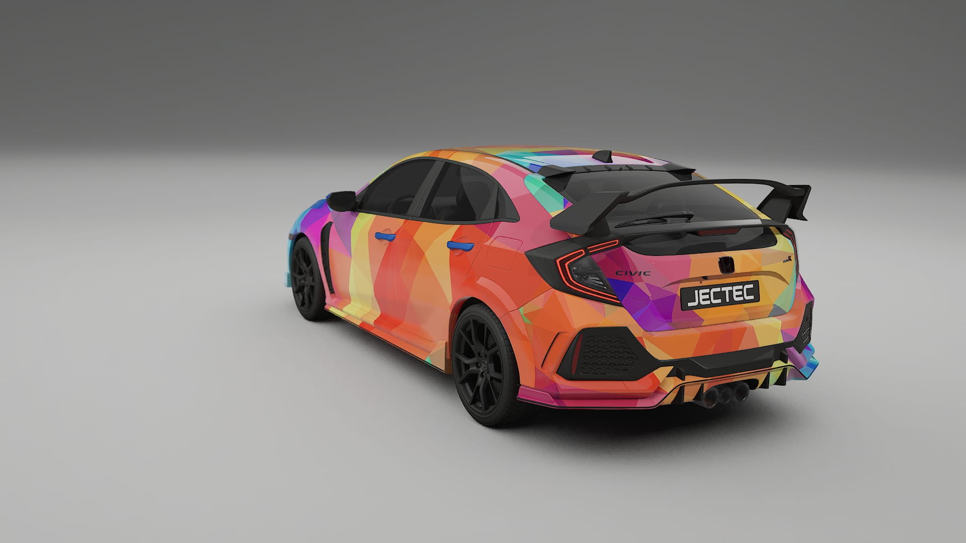 Honda Civic Type-R VECTOR VIBE – Ontworpen Wrap PPF Kit van Printbaar Polyurethaanfolie