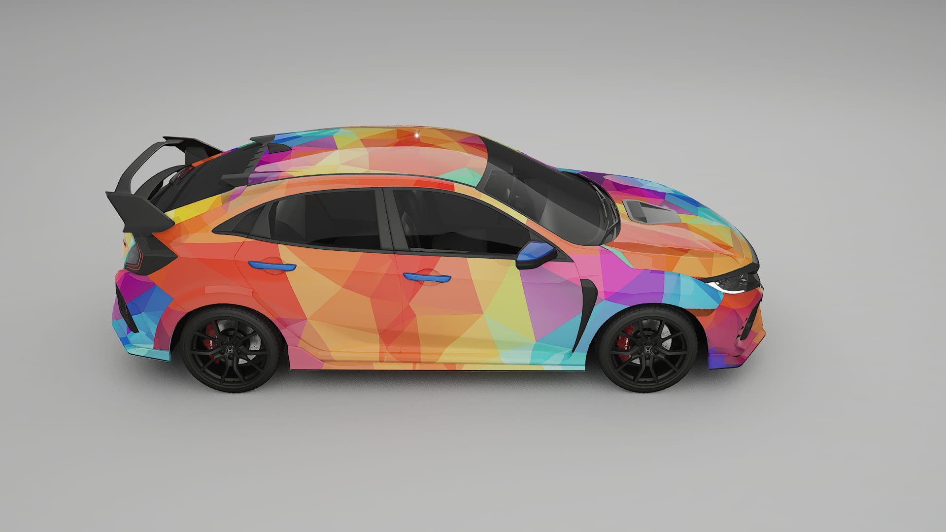 Honda Civic Type-R VECTOR VIBE – Ontworpen Wrap PPF Kit van Printbaar Polyurethaanfolie