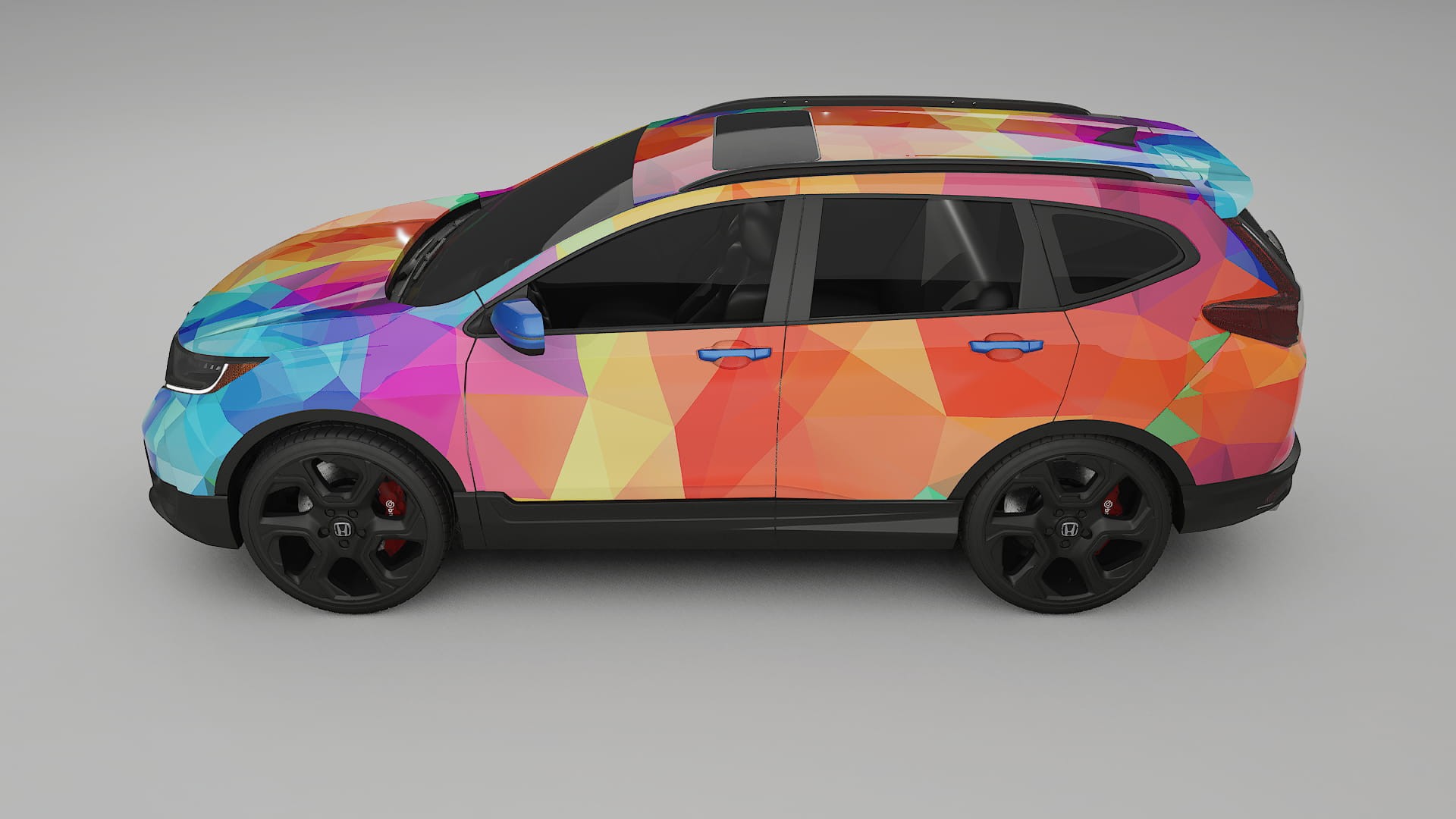 Honda CRV Touring prefacelift pre-LCI VECTOR VIBE – Ontworpen Wrap PPF Kit van Printbaar Polyurethaanfolie