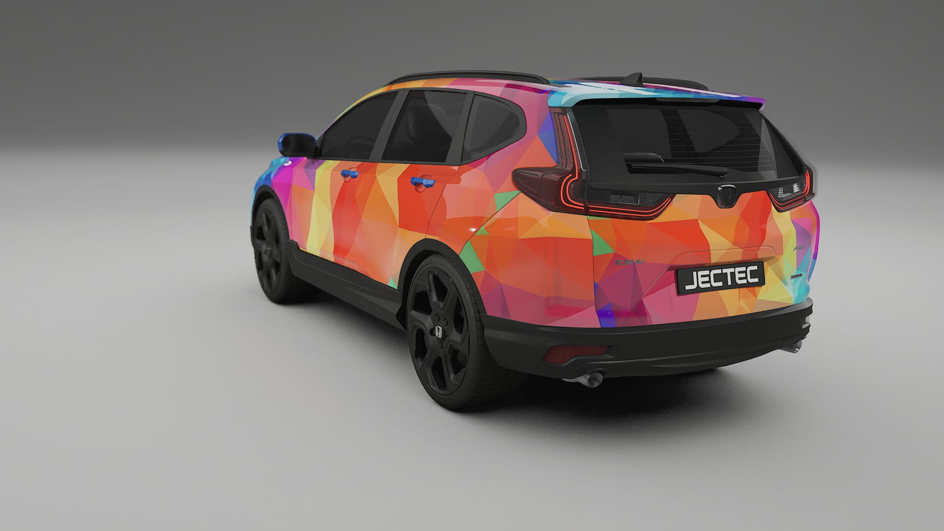 Honda CRV Touring prefacelift pre-LCI VECTOR VIBE – Ontworpen Wrap PPF Kit van Printbaar Polyurethaanfolie