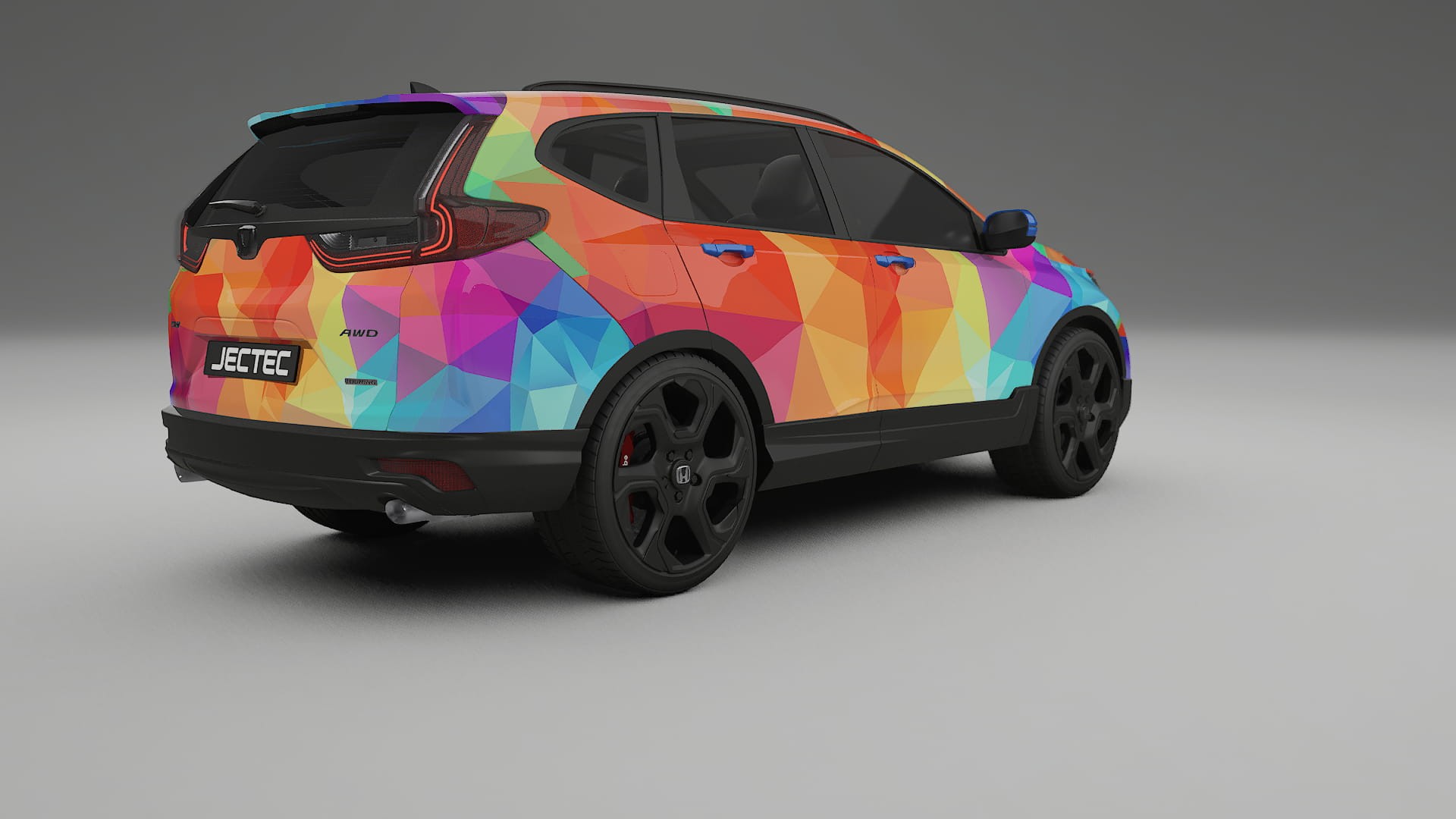 Honda CRV Touring prefacelift pre-LCI VECTOR VIBE – Ontworpen Wrap PPF Kit van Printbaar Polyurethaanfolie