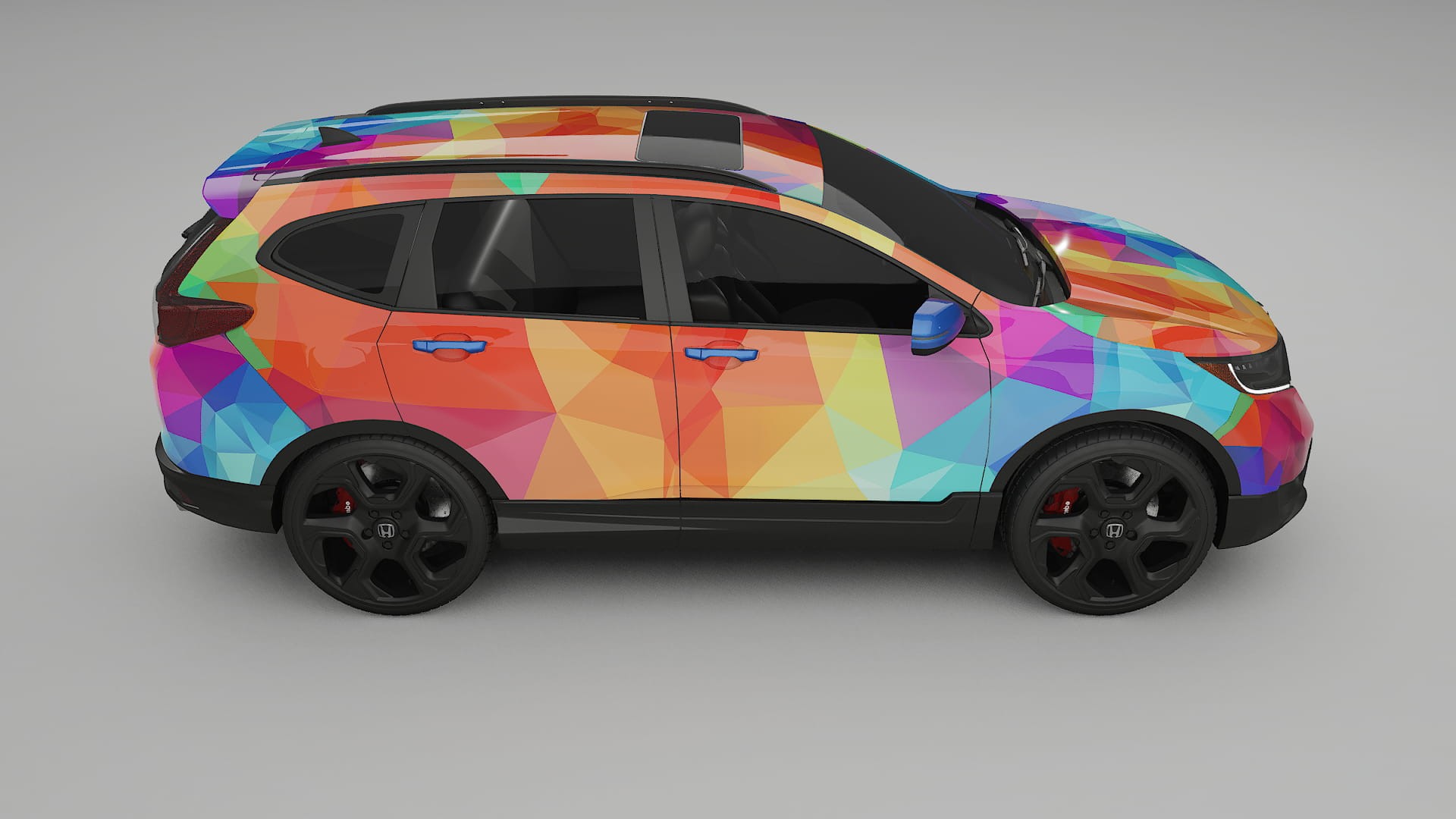 Honda CRV Touring prefacelift pre-LCI VECTOR VIBE – Ontworpen Wrap PPF Kit van Printbaar Polyurethaanfolie