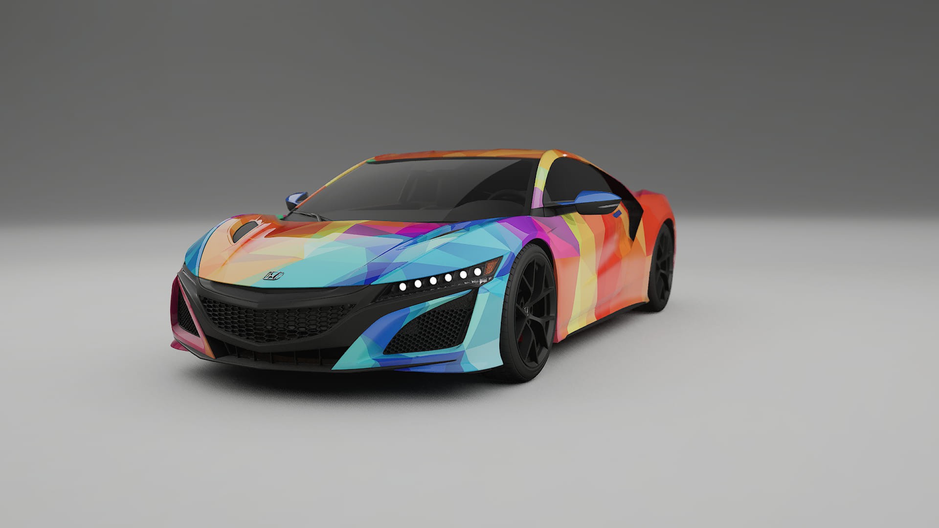 Honda NSX prefacelift pre-LCI VECTOR VIBE – Ontworpen Wrap PPF Kit van Printbaar Polyurethaanfolie