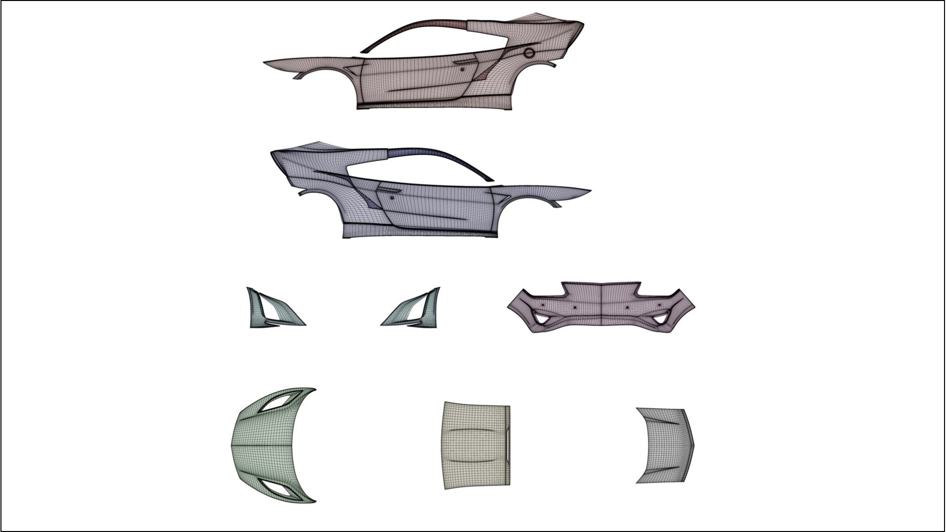 Honda NSX prefacelift pre-LCI VECTOR VIBE – Ontworpen Wrap PPF Kit van Printbaar Polyurethaanfolie
