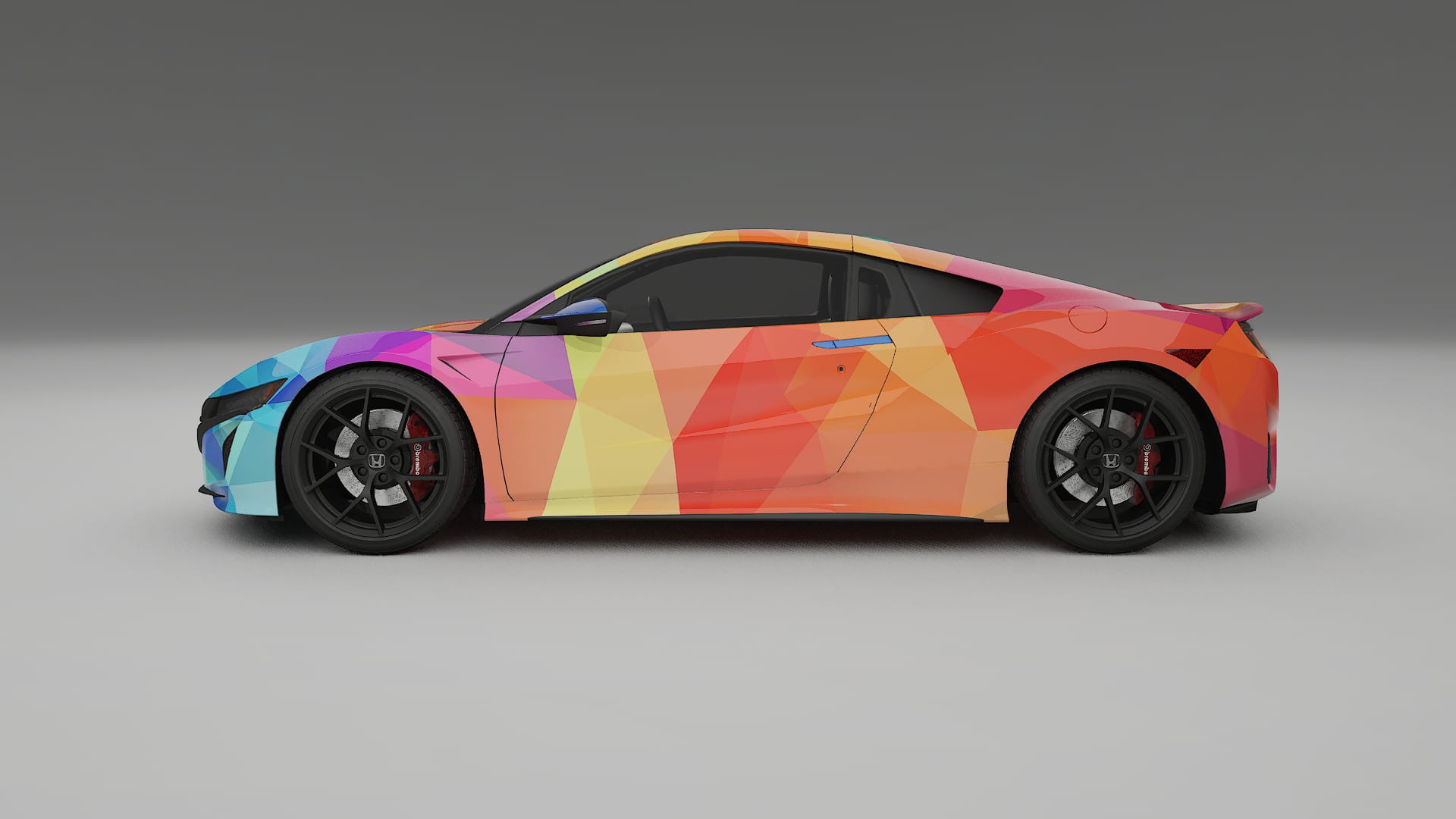 Honda NSX prefacelift pre-LCI VECTOR VIBE – Ontworpen Wrap PPF Kit van Printbaar Polyurethaanfolie