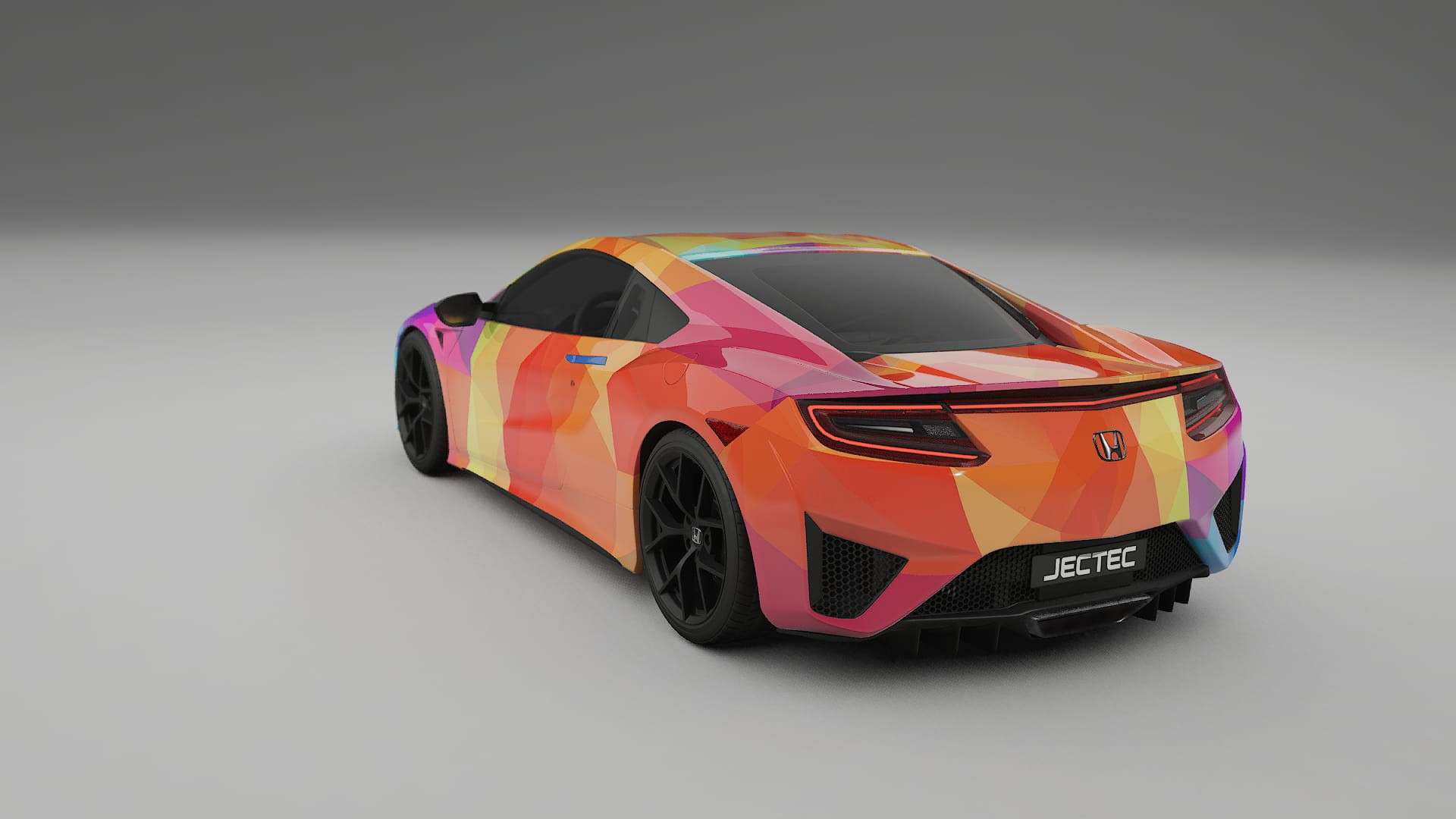 Honda NSX prefacelift pre-LCI VECTOR VIBE – Ontworpen Wrap PPF Kit van Printbaar Polyurethaanfolie