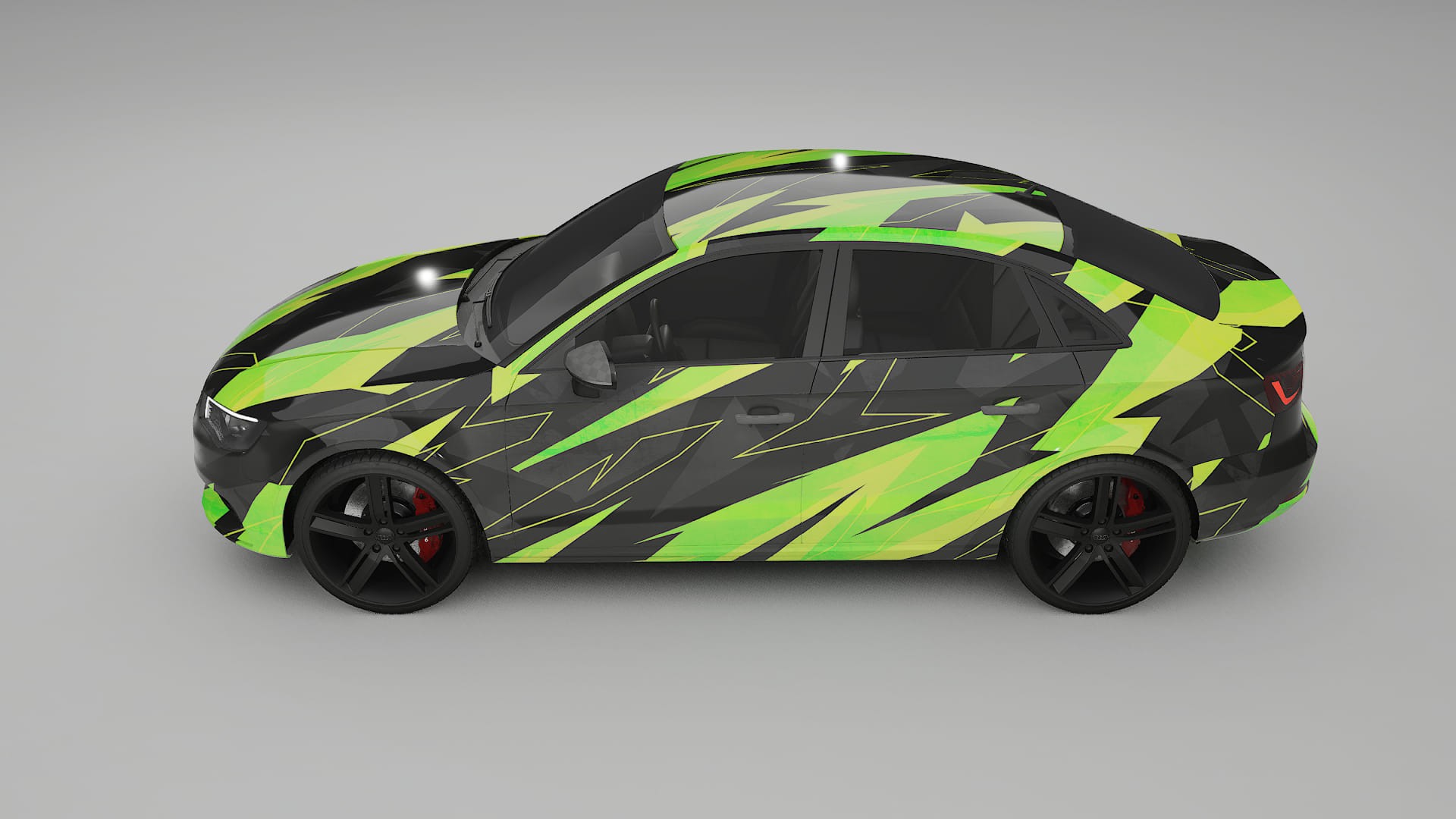 Audi A3 8V sedan prefacelift pre-LCI NINJA TURTLES – Ontworpen Wrap PPF Kit van Printbaar Polyurethaanfolie