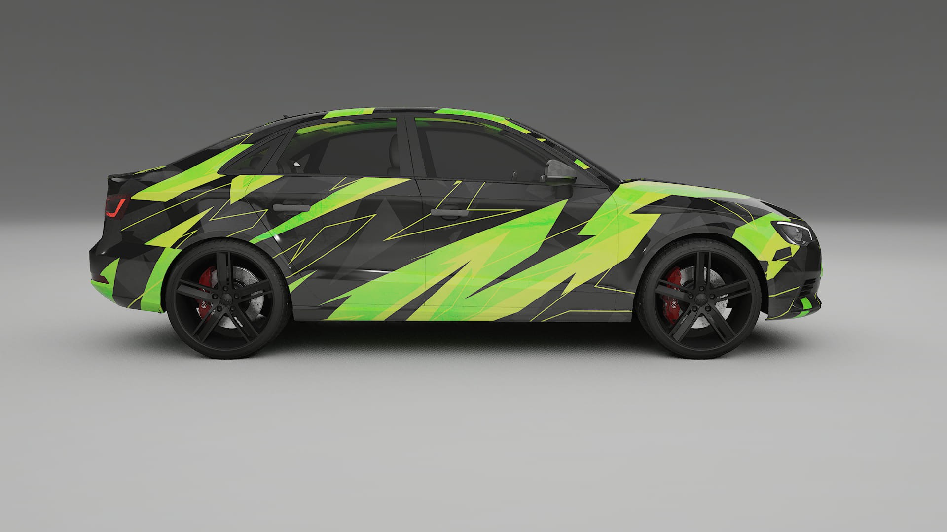 Audi A3 8V sedan prefacelift pre-LCI NINJA TURTLES – Ontworpen Wrap PPF Kit van Printbaar Polyurethaanfolie