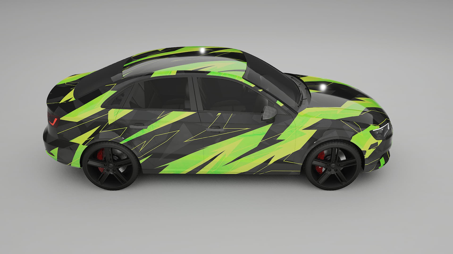 Audi A3 8V sedan prefacelift pre-LCI NINJA TURTLES – Ontworpen Wrap PPF Kit van Printbaar Polyurethaanfolie