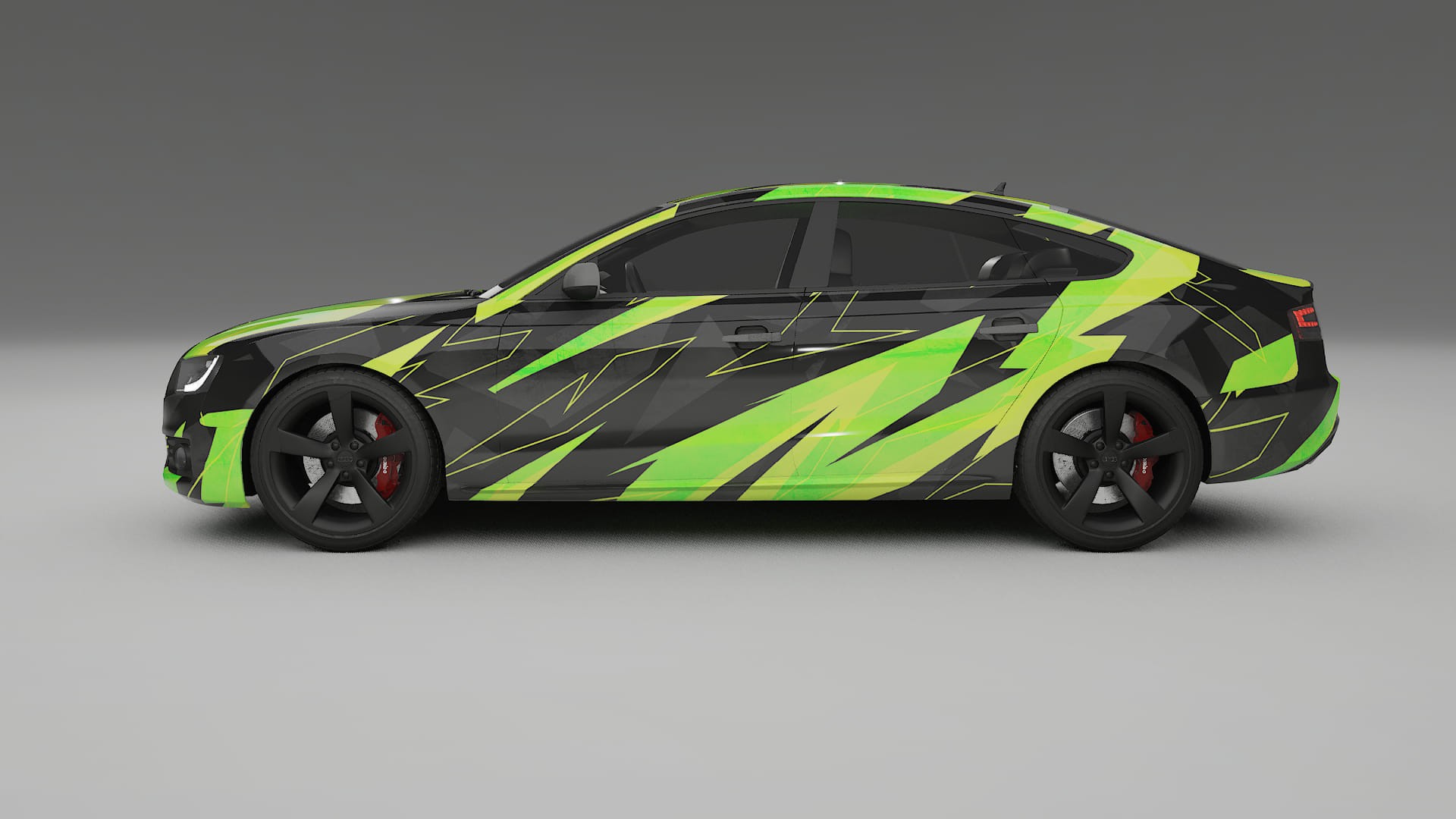 Audi A5 8T Sportback prefacelift pre-LCI NINJA TURTLES – Ontworpen Wrap PPF Kit van Printbaar Polyurethaanfolie