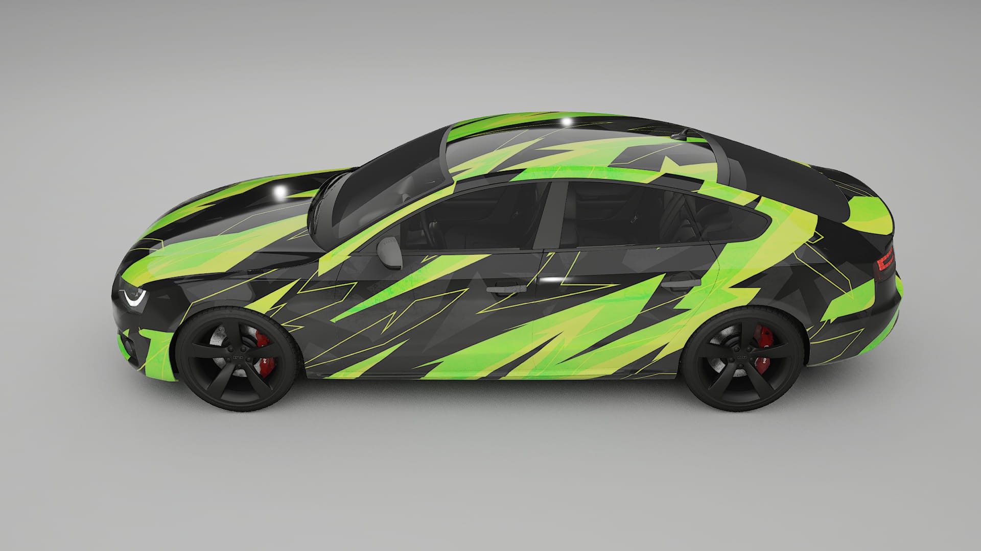 Audi A5 8T Sportback prefacelift pre-LCI NINJA TURTLES – Ontworpen Wrap PPF Kit van Printbaar Polyurethaanfolie