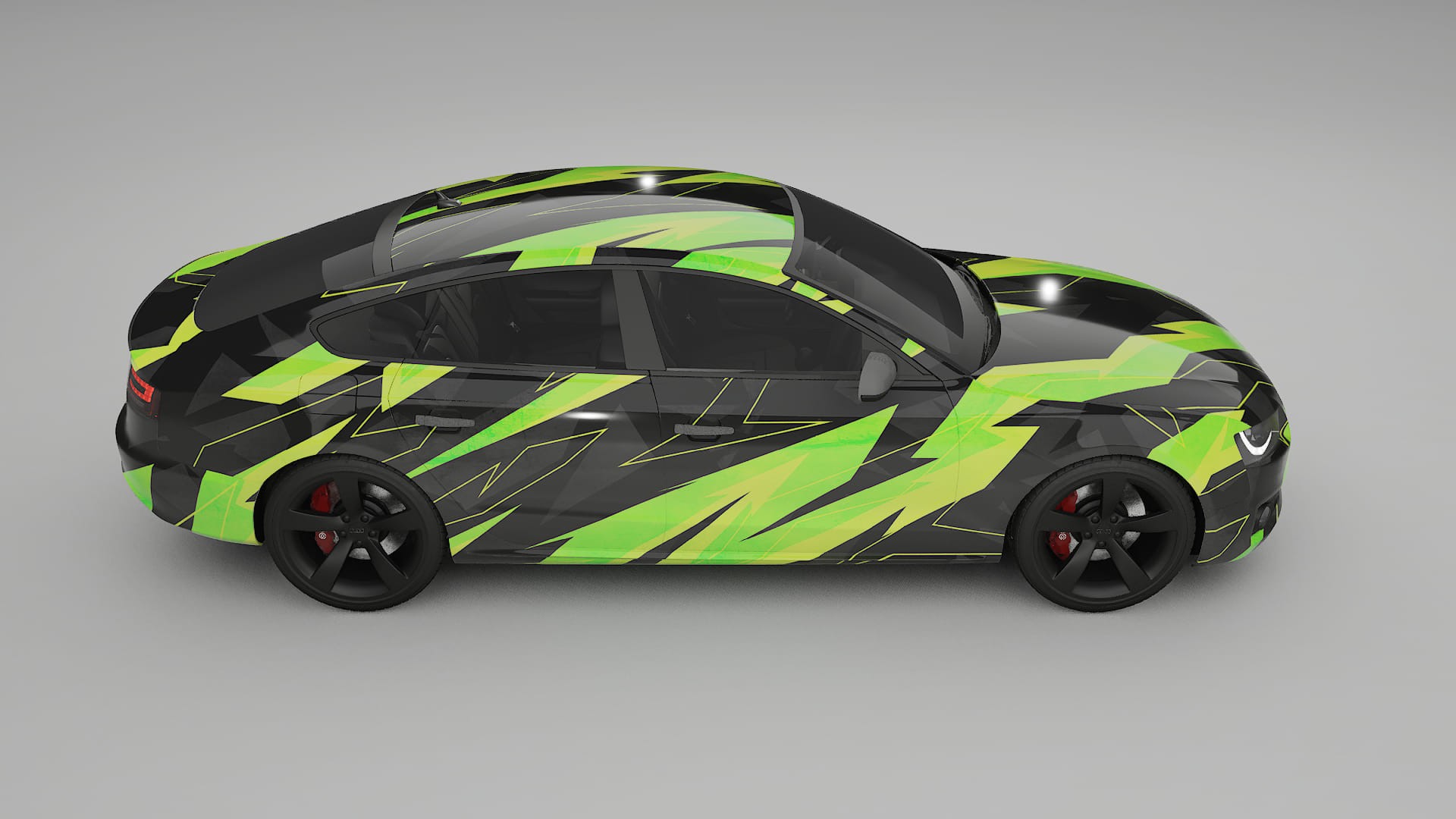 Audi A5 8T Sportback prefacelift pre-LCI NINJA TURTLES – Ontworpen Wrap PPF Kit van Printbaar Polyurethaanfolie