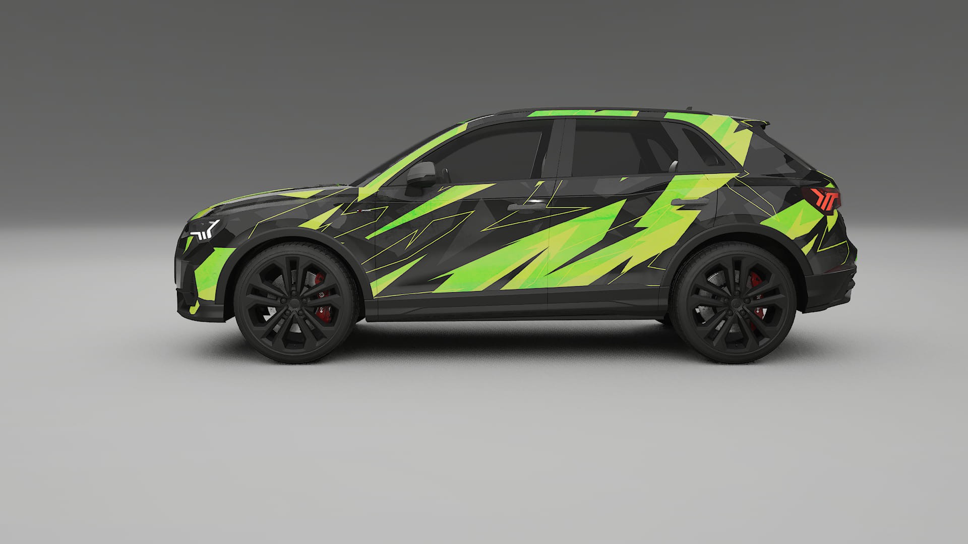 Audi Q3 S-Line F3 NINJA TURTLES – Ontworpen Wrap PPF Kit van Printbaar Polyurethaanfolie