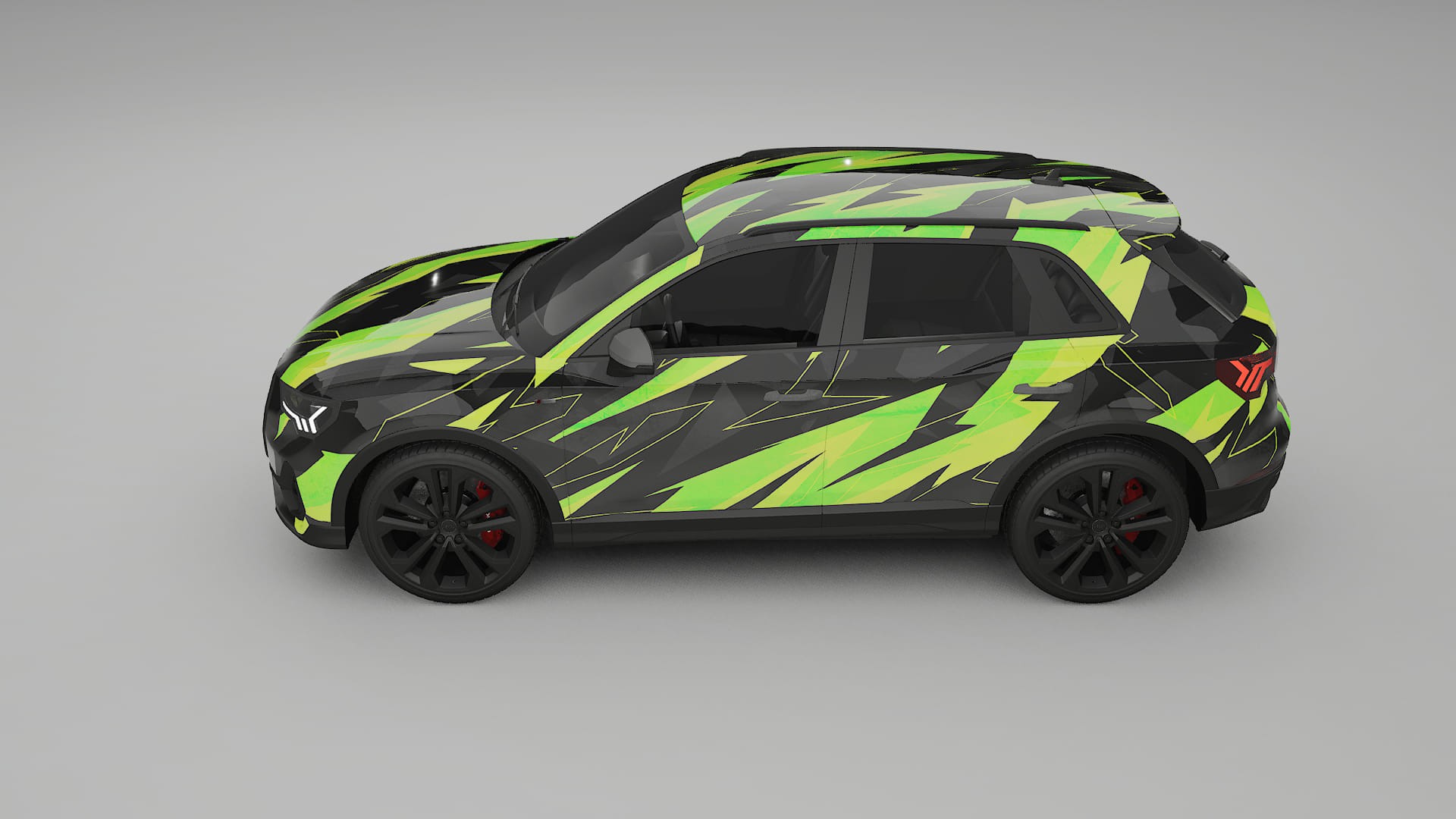 Audi Q3 S-Line F3 NINJA TURTLES – Ontworpen Wrap PPF Kit van Printbaar Polyurethaanfolie