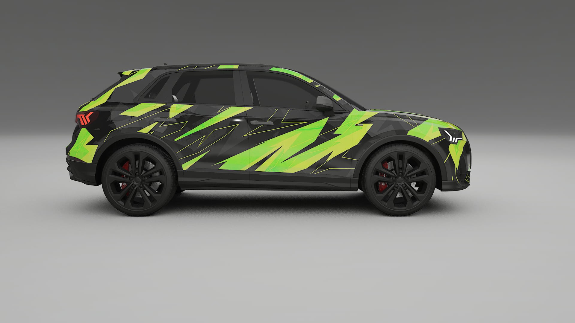 Audi Q3 S-Line F3 NINJA TURTLES – Ontworpen Wrap PPF Kit van Printbaar Polyurethaanfolie