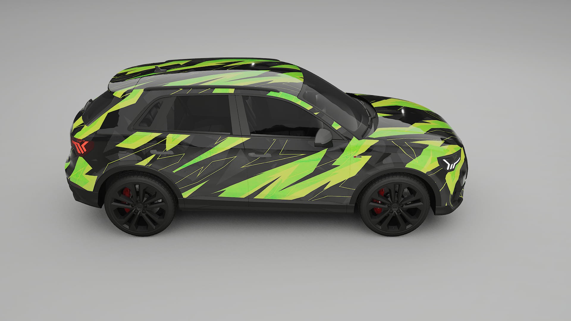 Audi Q3 S-Line F3 NINJA TURTLES – Ontworpen Wrap PPF Kit van Printbaar Polyurethaanfolie